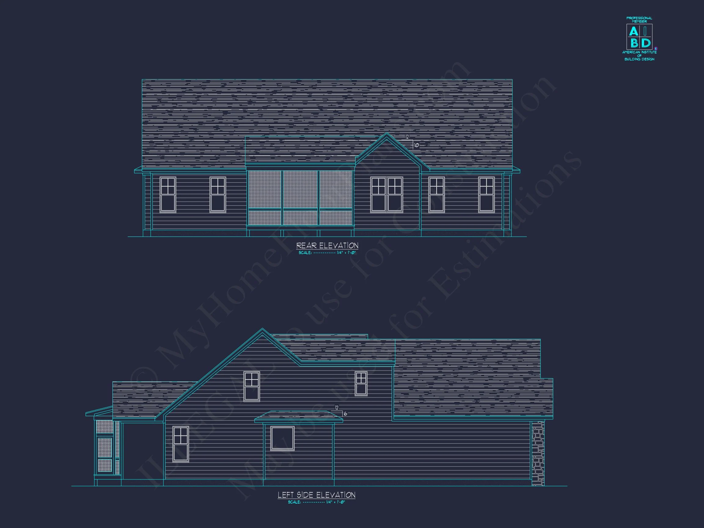 18-1019 HOUSE PLAN - Craftsman Floor Plan with Bonus Room, CAD Blueprint & Designs 3 Craftsman Floor Plan with Bonus Room, CAD Blueprint & Designs