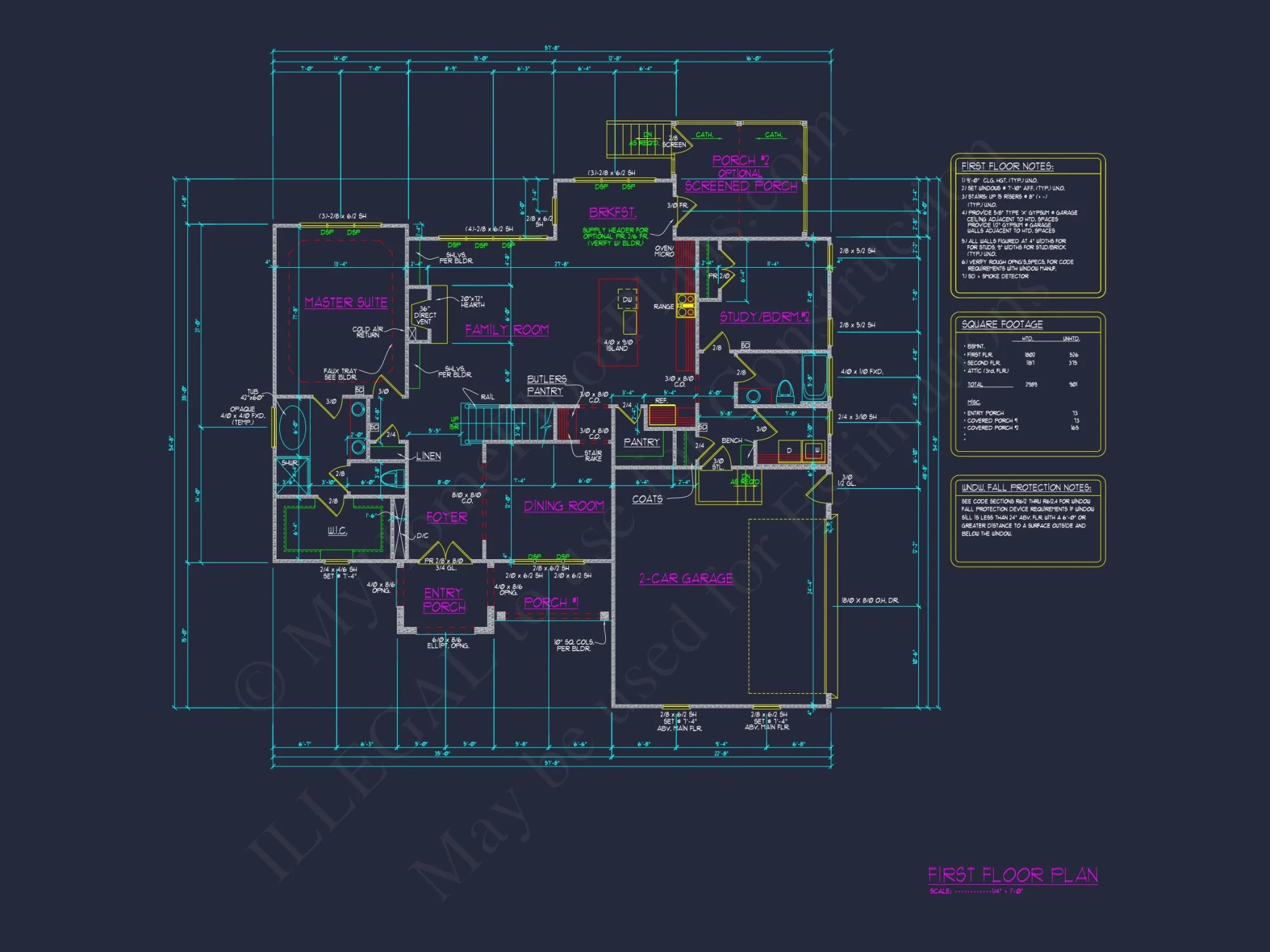 Craftsman house Plan with 4 Bedrooms, Blueprint, & CAD Designs
