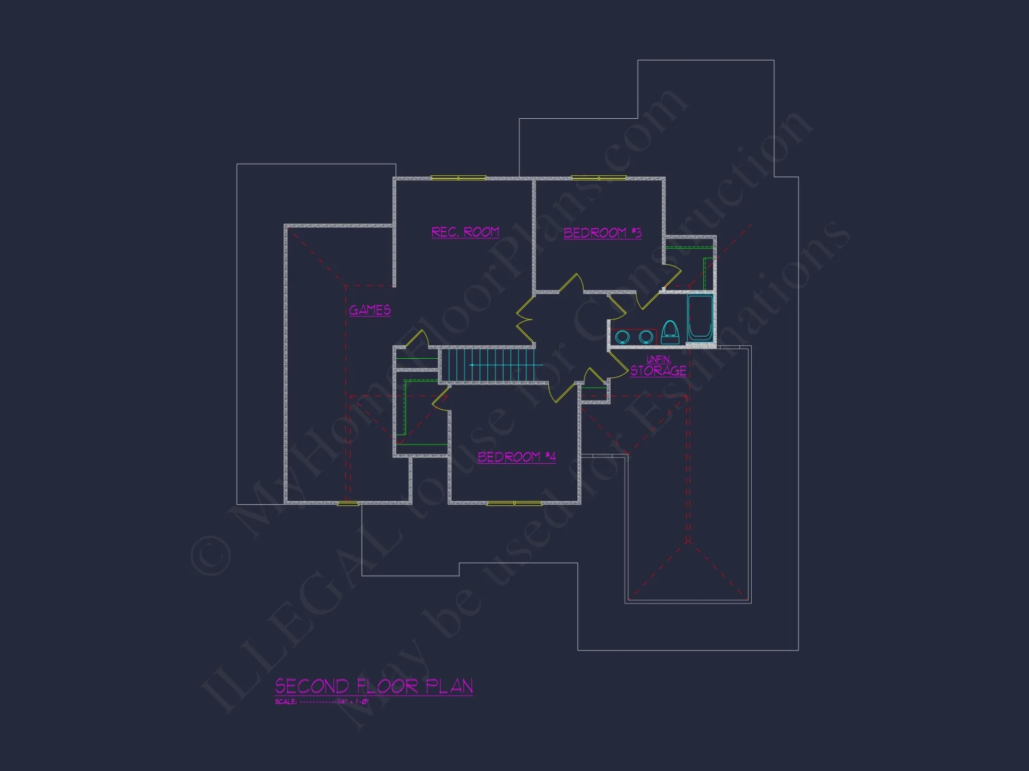 Craftsman house Plan with 4 Bedrooms, Blueprint, & CAD Designs