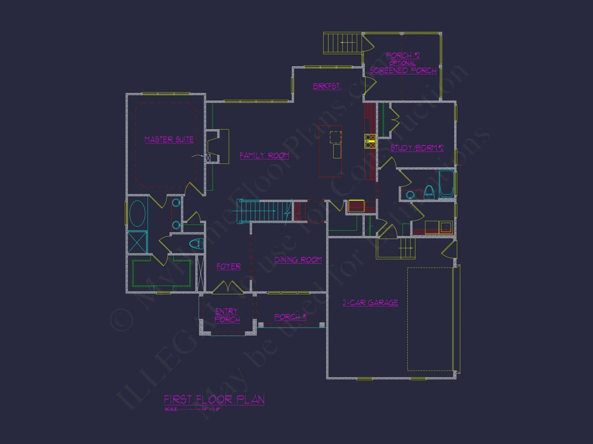 Craftsman house Plan with 4 Bedrooms, Blueprint, & CAD Designs