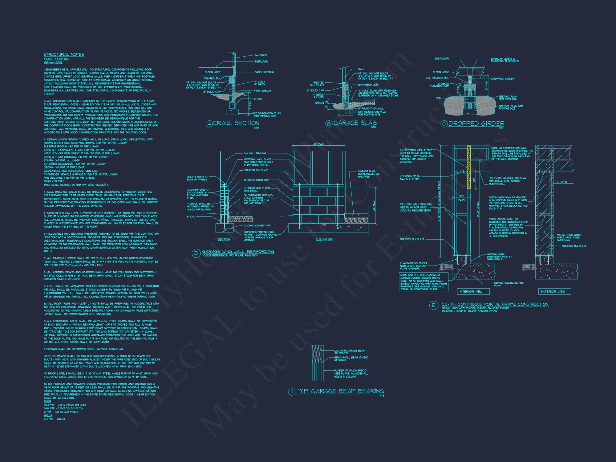 Modern 3 Story house Plan with CAD Designs & Blueprints