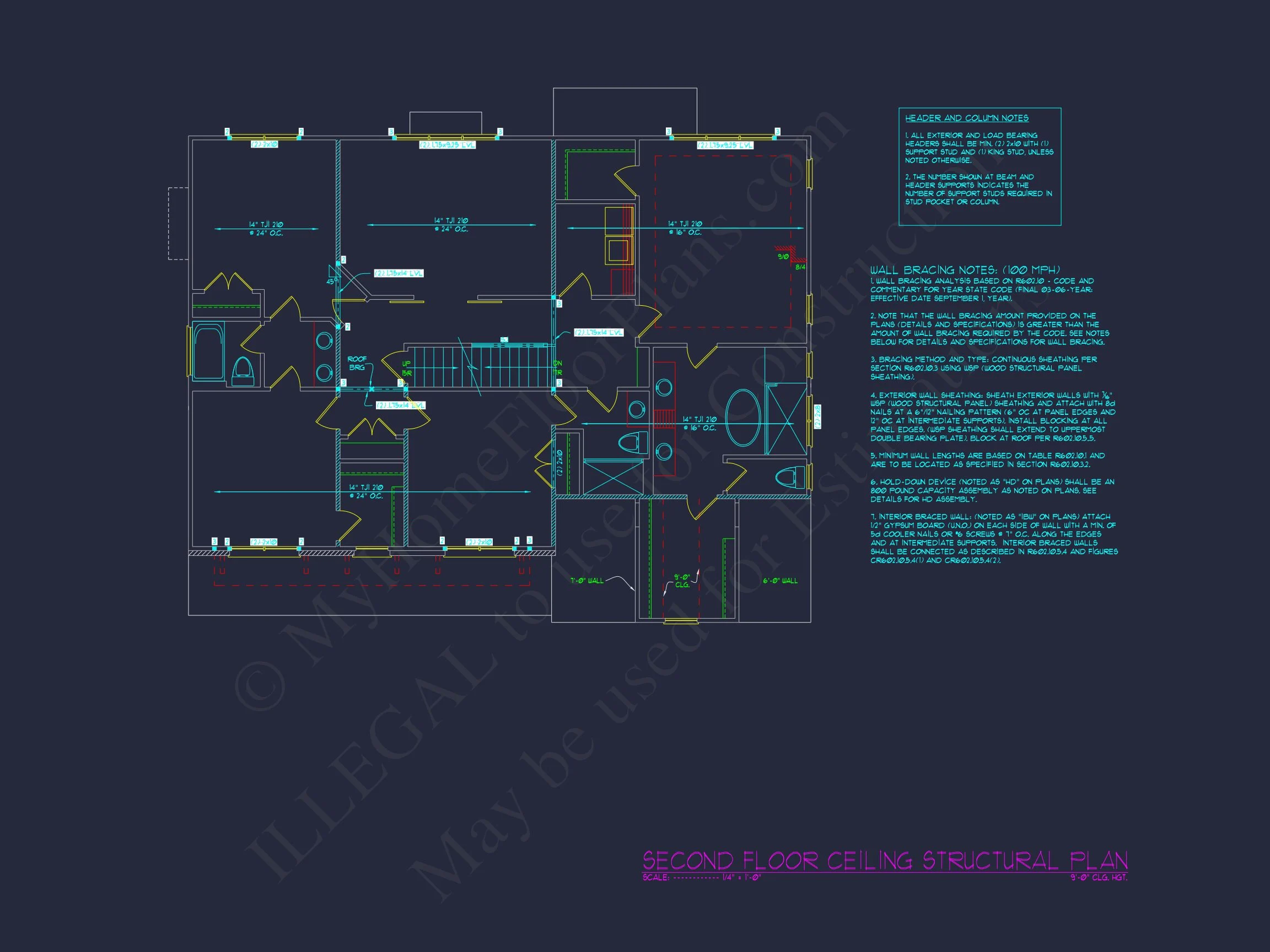 Modern 3 Story house Plan with CAD Designs & Blueprints