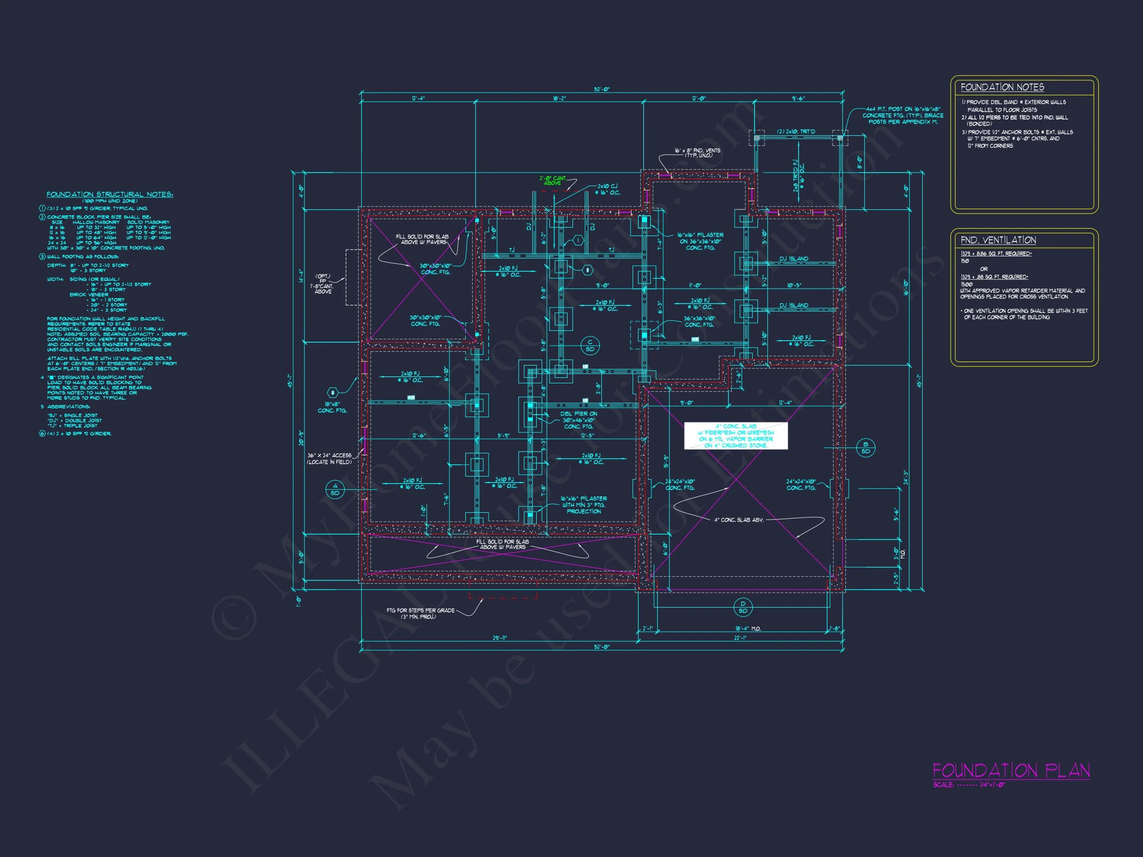 Modern 3 Story house Plan with CAD Designs & Blueprints