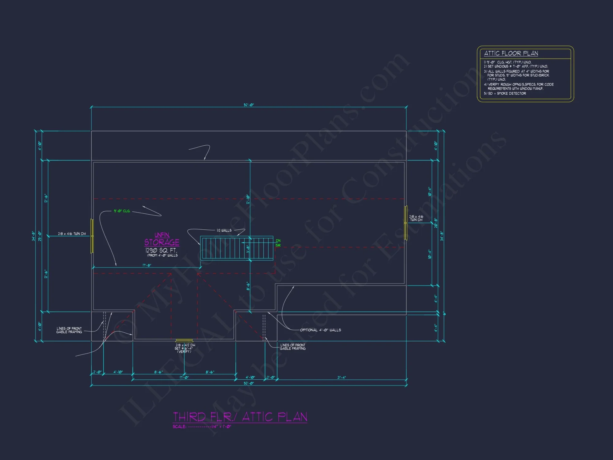 Modern 3 Story house Plan with CAD Designs & Blueprints