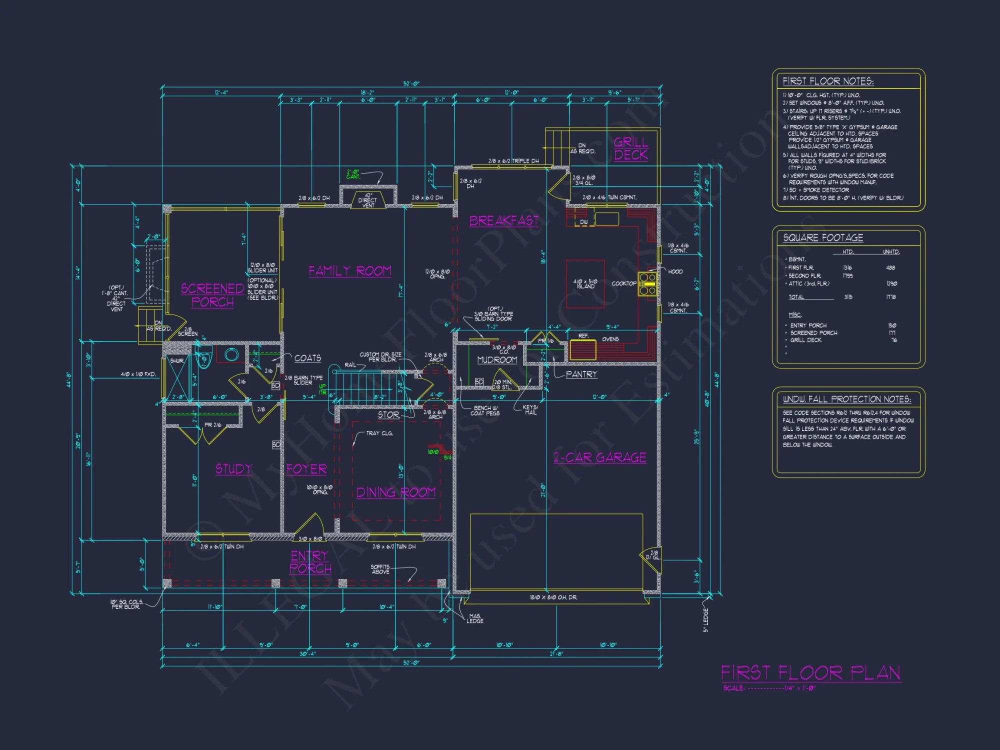 Modern 3 Story house Plan with CAD Designs & Blueprints