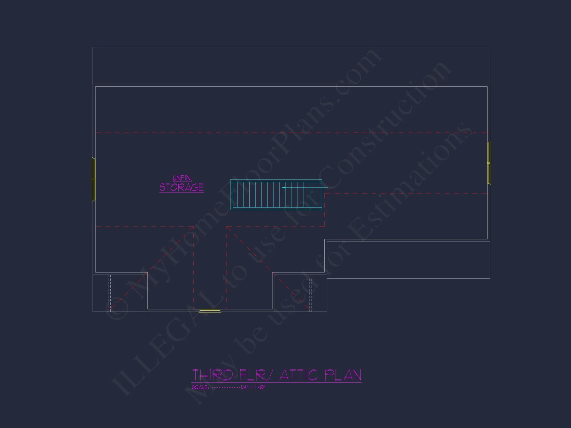 Modern 3 Story house Plan with CAD Designs & Blueprints