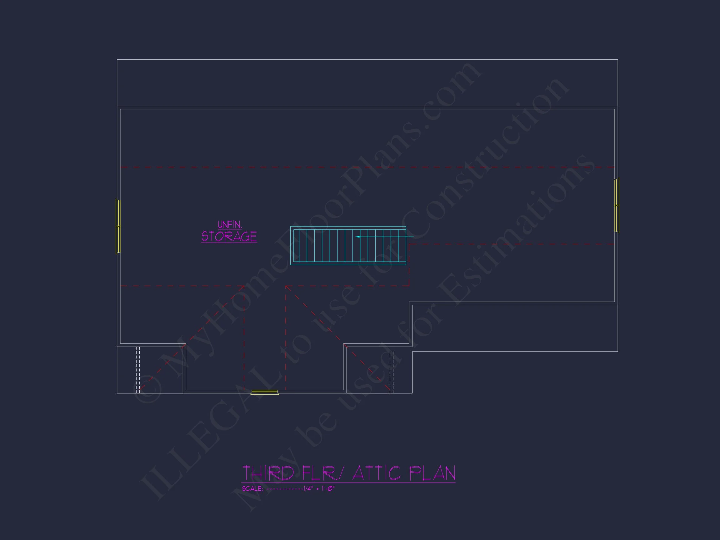 Modern 3 Story house Plan with CAD Designs & Blueprints