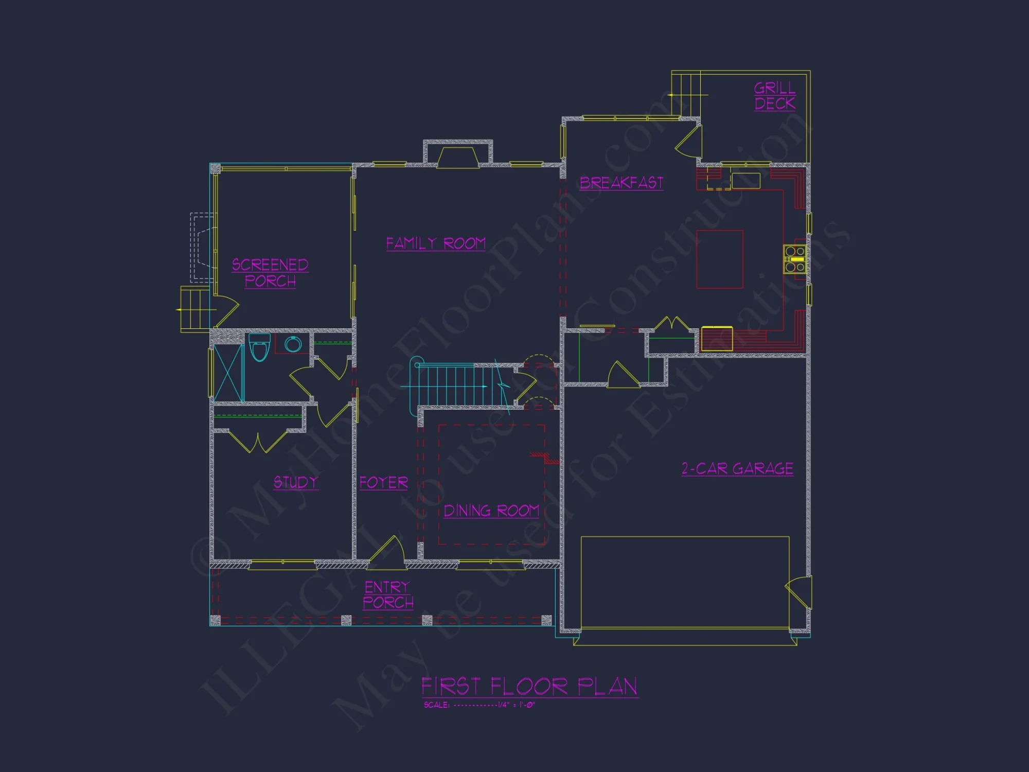 Modern 3 Story house Plan with CAD Designs & Blueprints