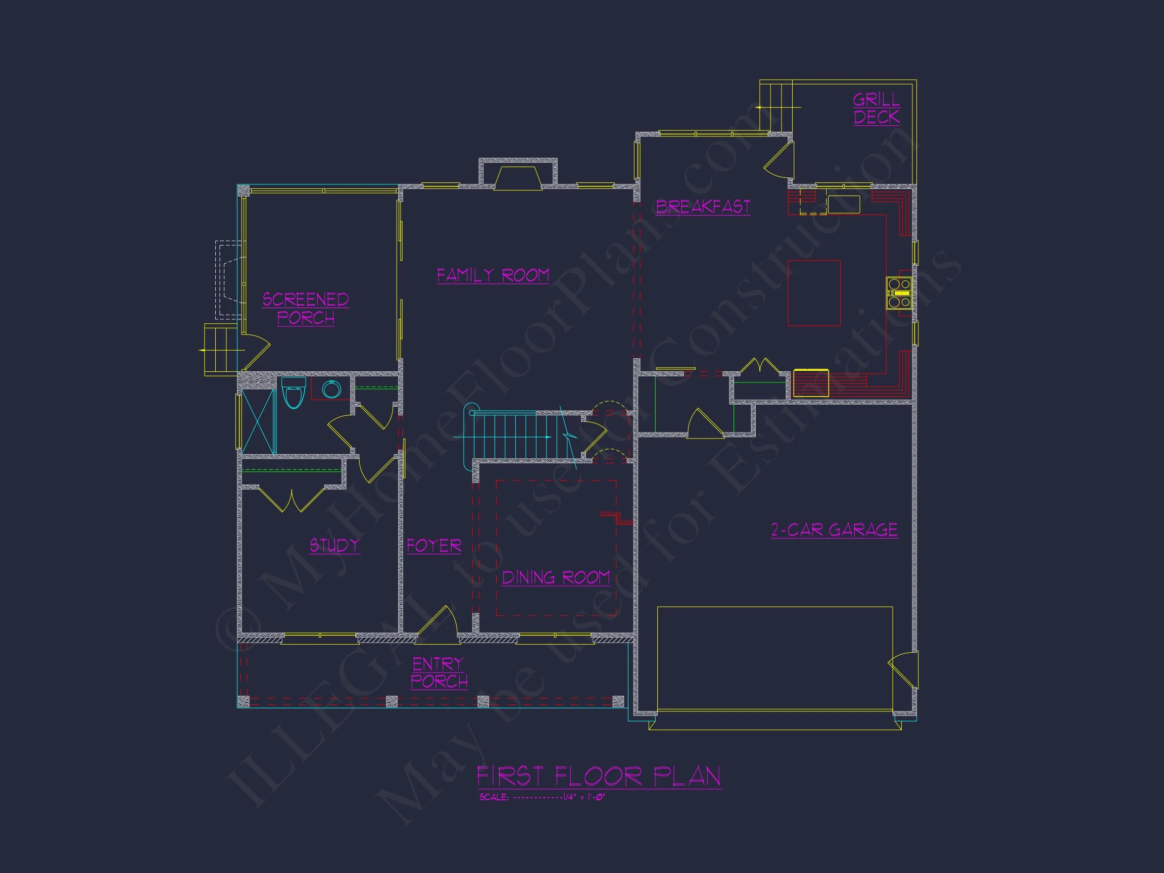 Modern 3 Story house Plan with CAD Designs & Blueprints
