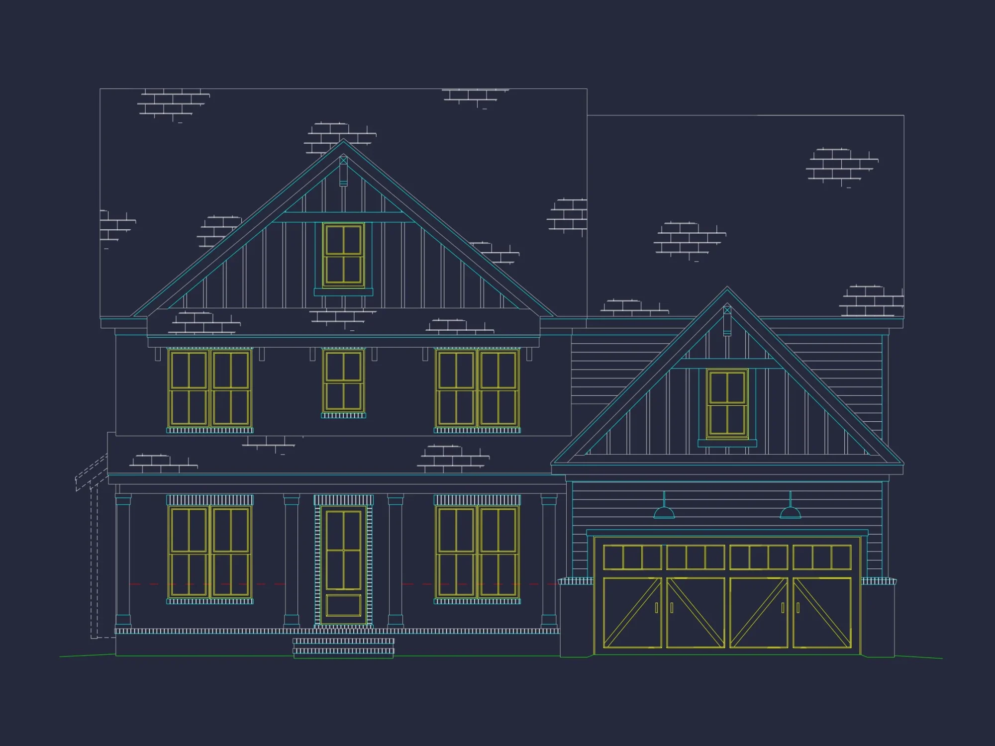 Modern 3 Story house Plan with CAD Designs & Blueprints