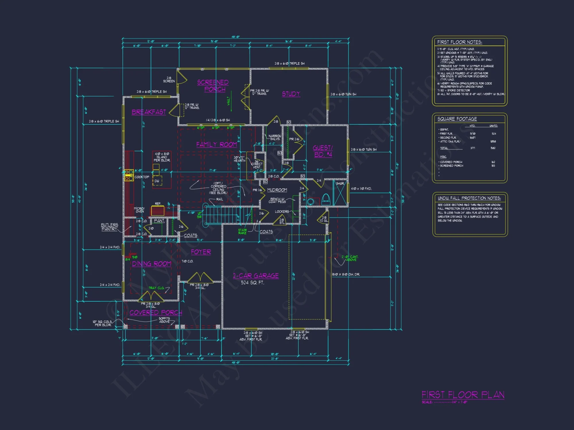 Elegant house Plan with 2 Floors, CAD Blueprint & Design Details