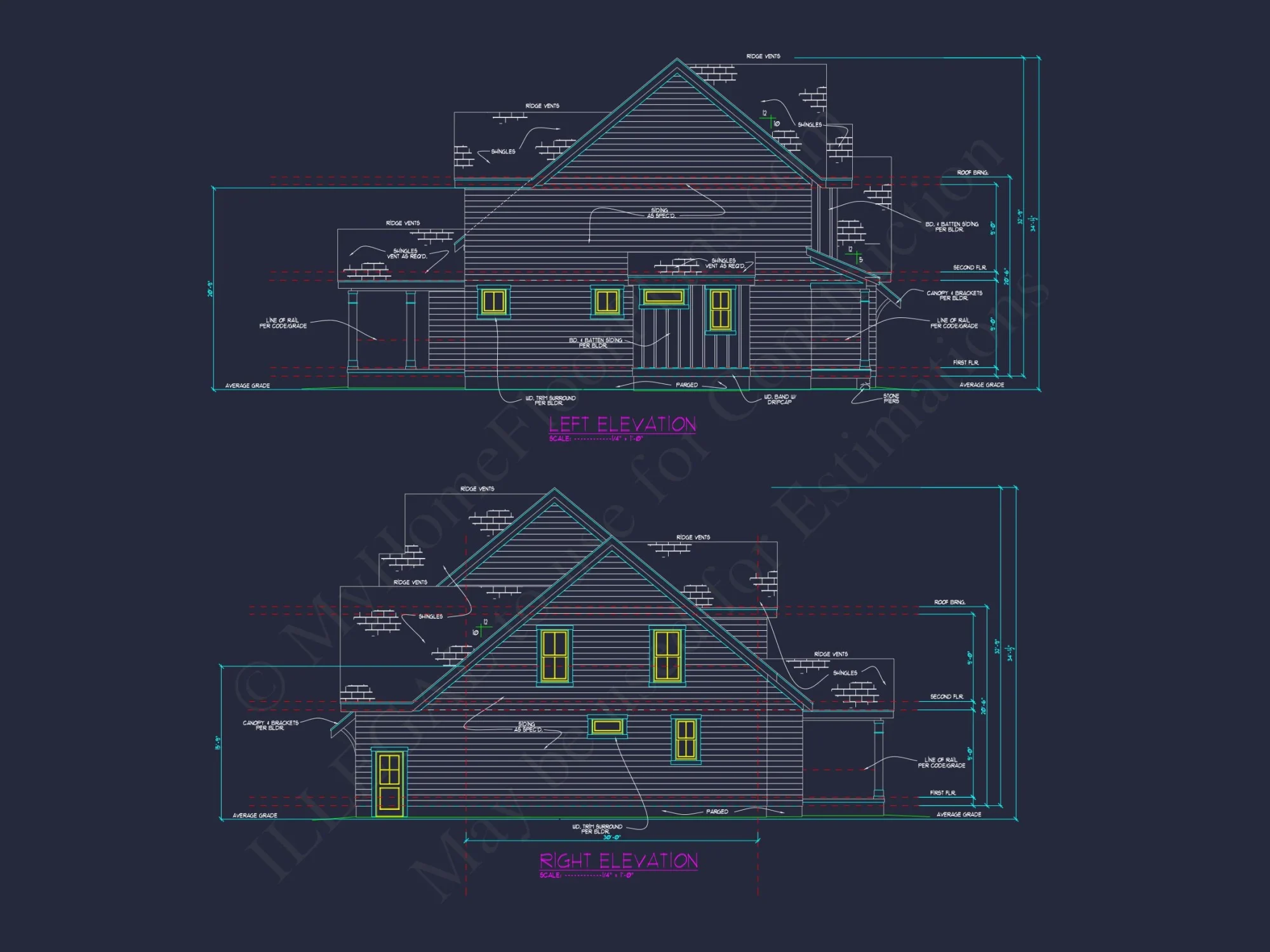 Elegant house Plan with Stunning 2-Floor CAD Designs