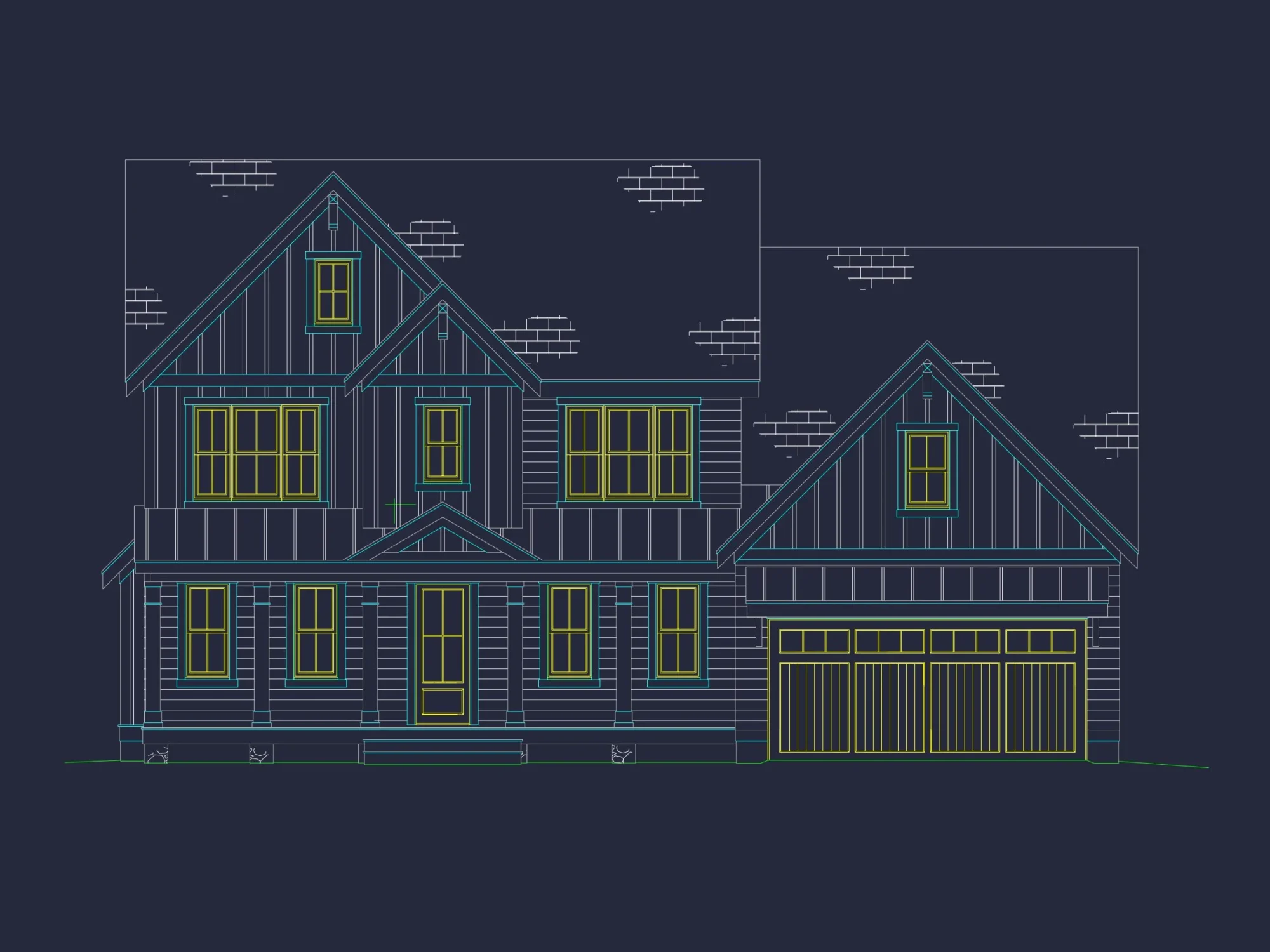 Elegant house Plan with Stunning 2-Floor CAD Designs