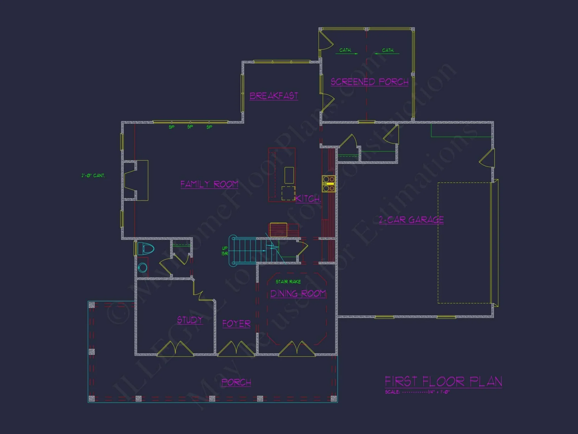 Crafted house Plan with Detailed Floor Plan and Designs by CAD