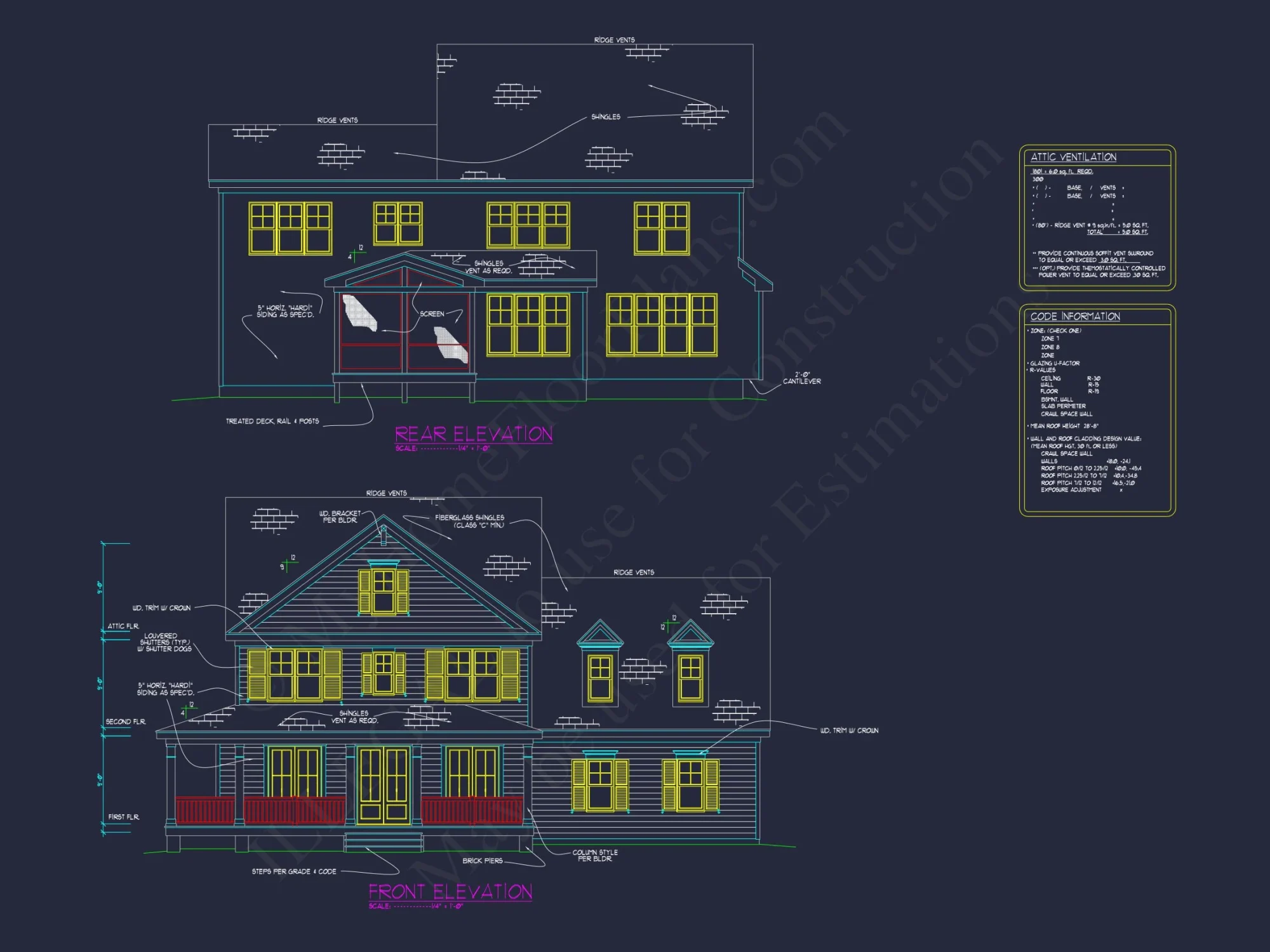 Crafted house Plan with Detailed Floor Plan and Designs by CAD