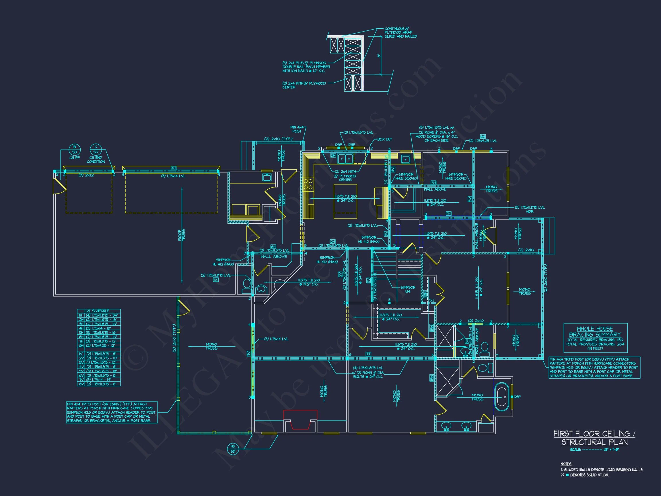 Beautiful house Plan with 2-Story Floor Plan & CAD Designs