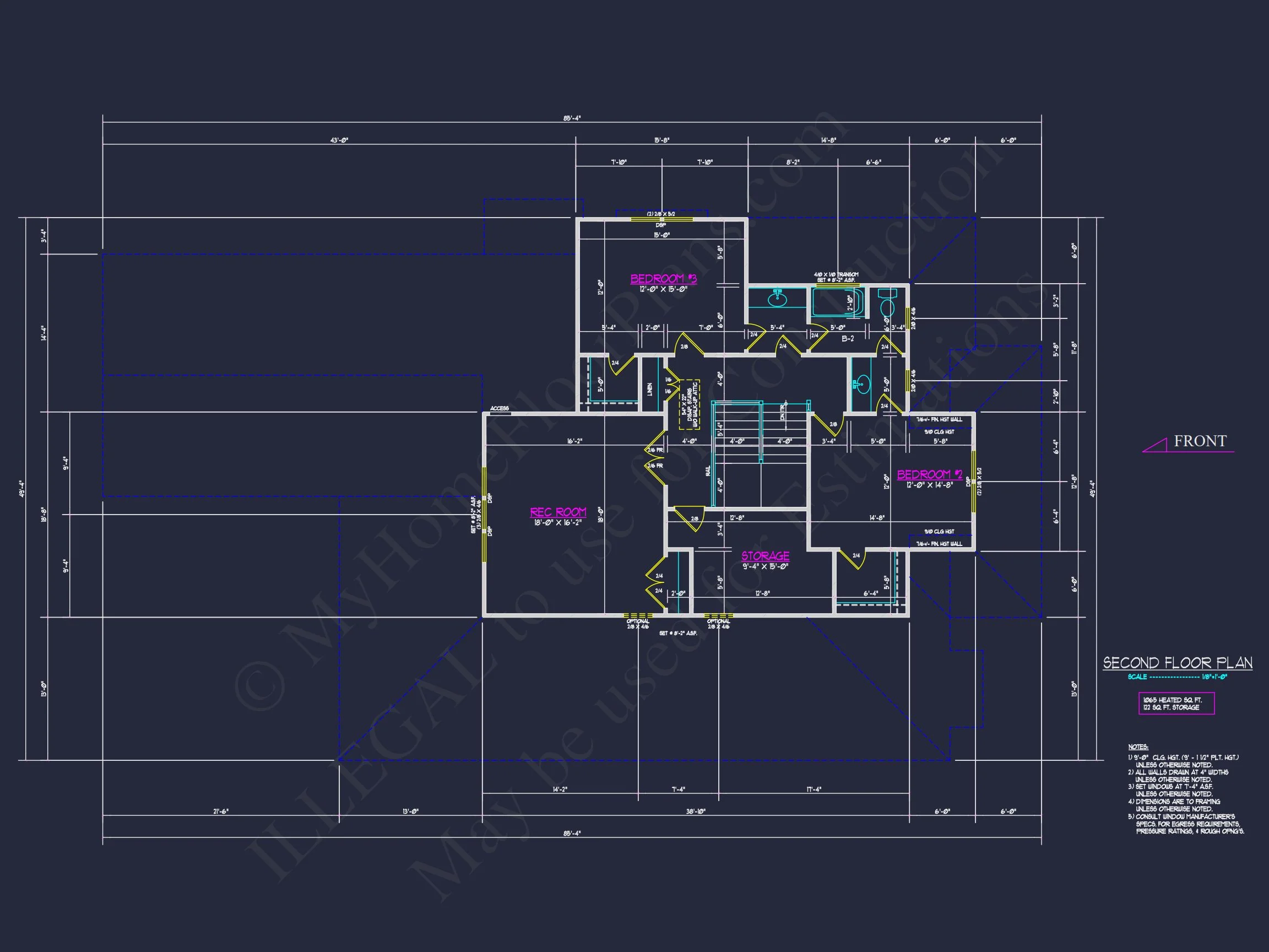 Beautiful house Plan with 2-Story Floor Plan & CAD Designs