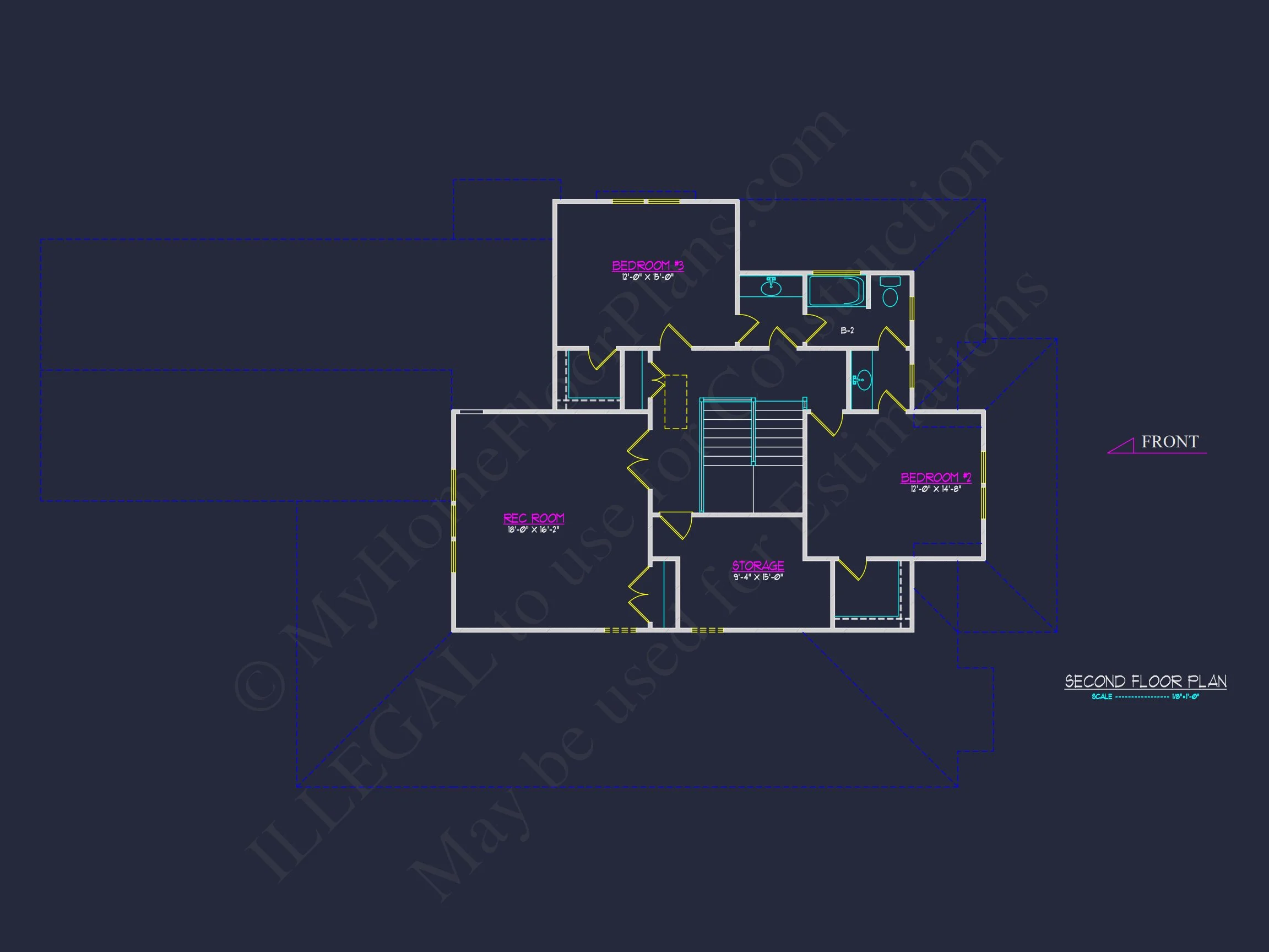 Beautiful house Plan with 2-Story Floor Plan & CAD Designs