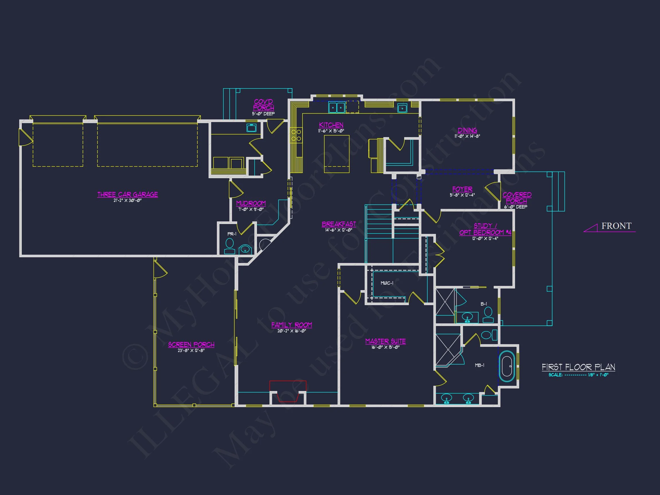 Beautiful house Plan with 2-Story Floor Plan & CAD Designs