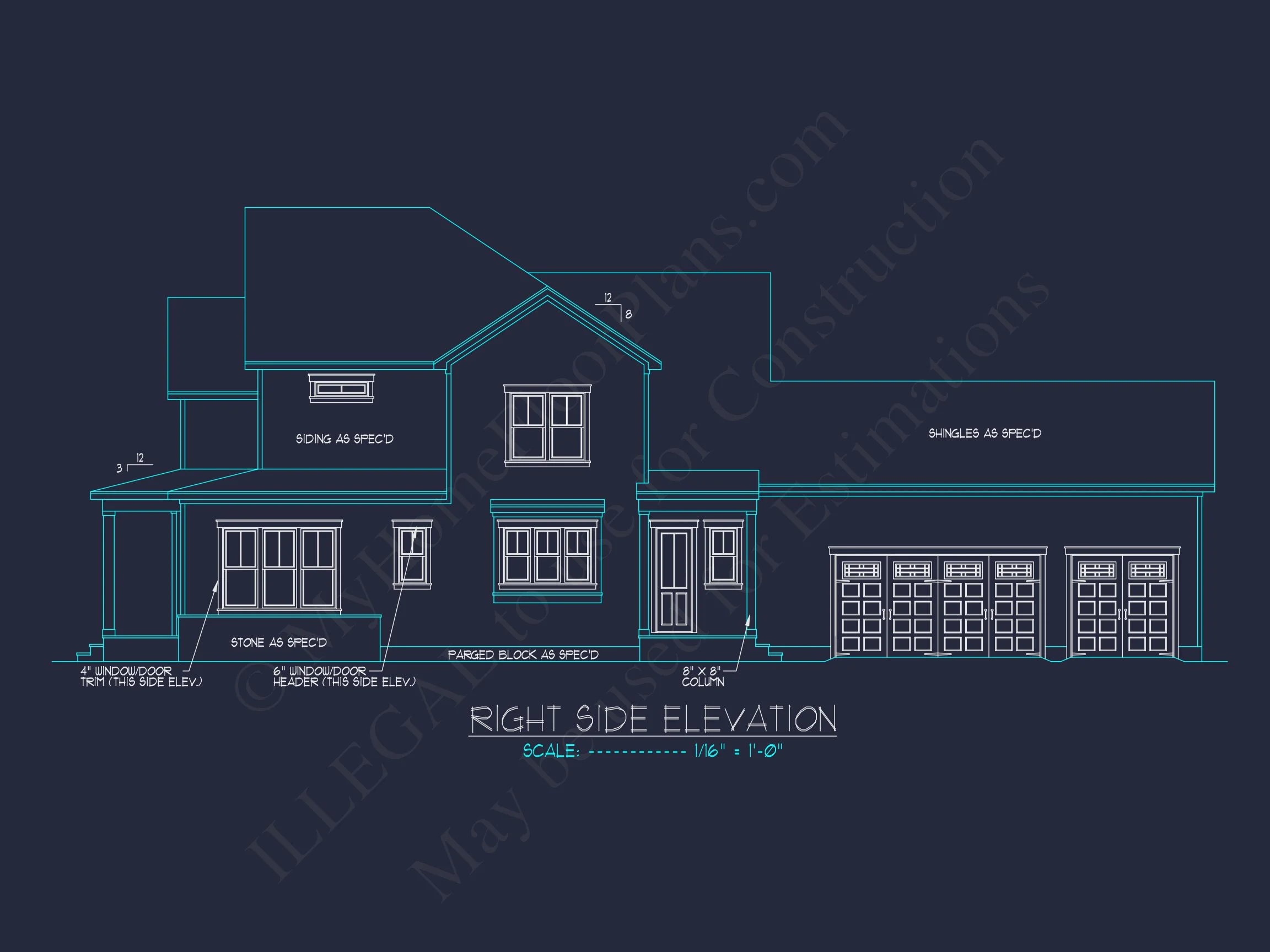 Beautiful house Plan with 2-Story Floor Plan & CAD Designs