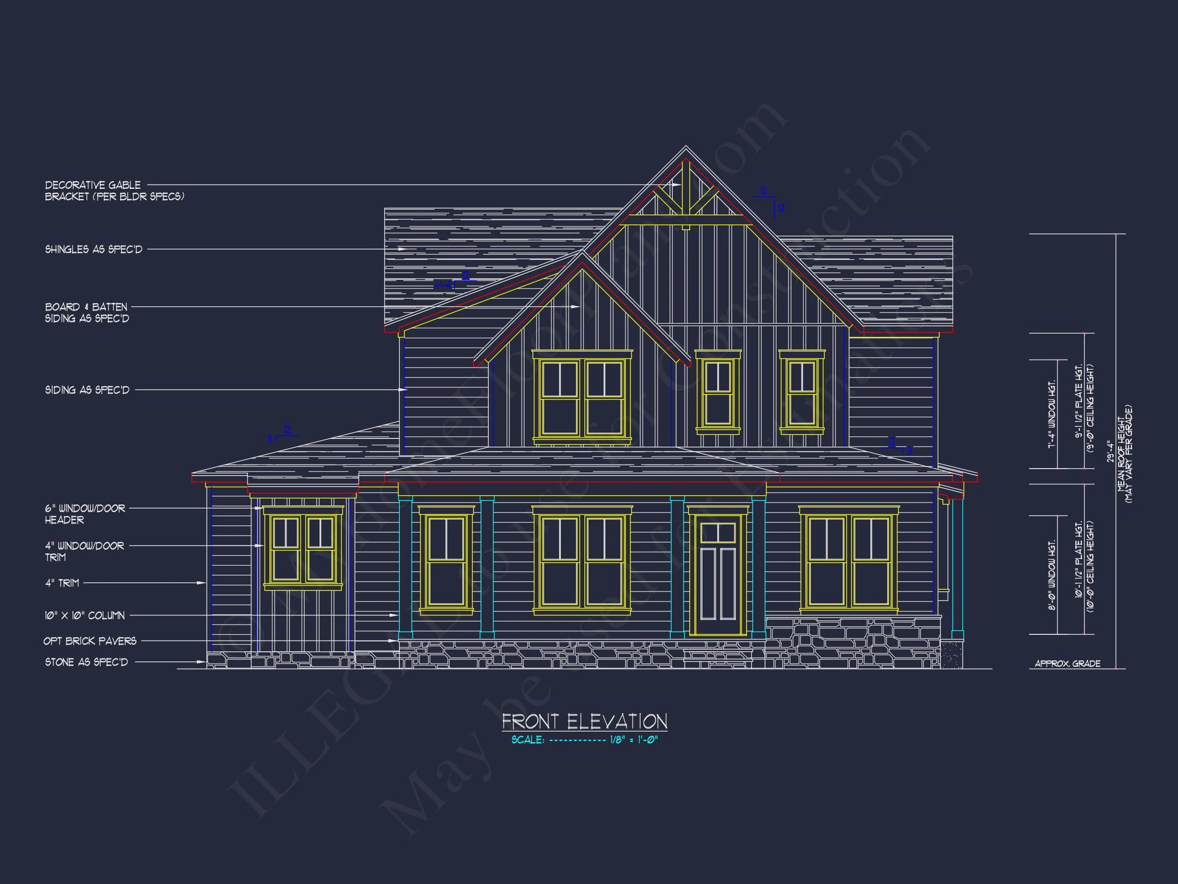 Beautiful house Plan with 2-Story Floor Plan & CAD Designs