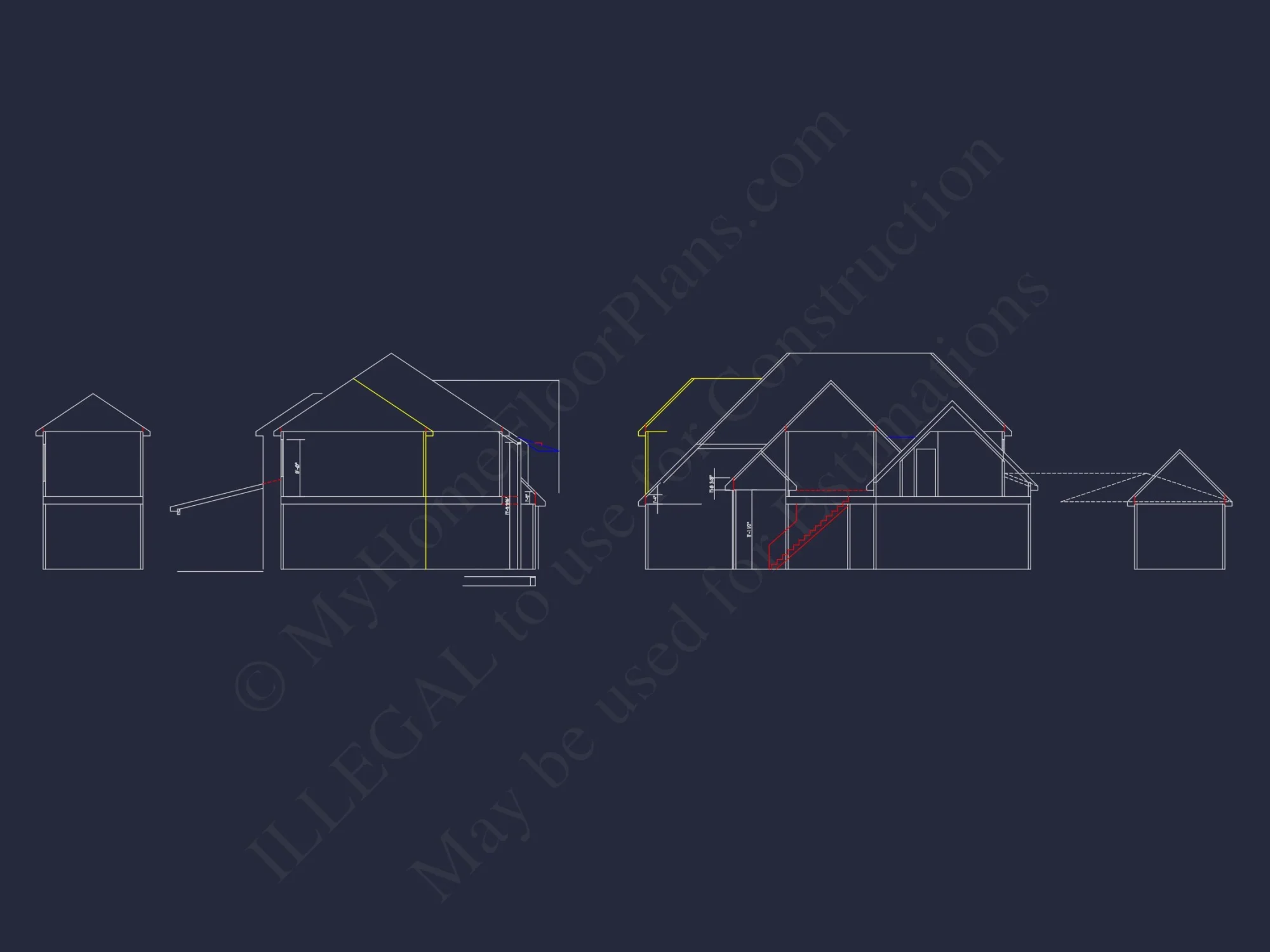Tudor house Floor Plan with CAD Designs and 2 Stories
