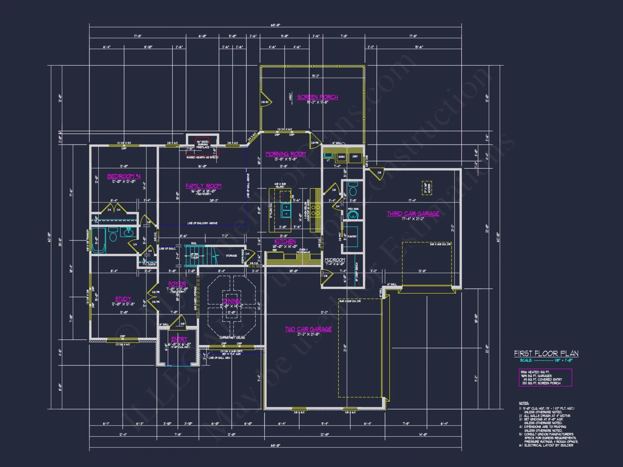 Tudor house Floor Plan with CAD Designs and 2 Stories