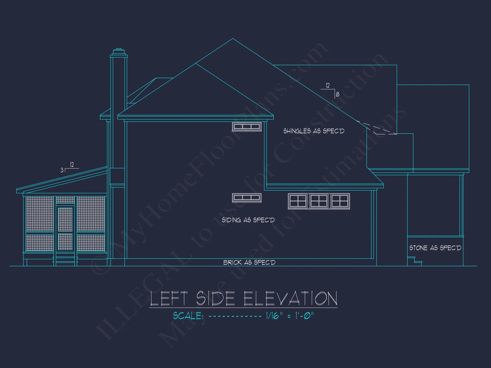 Tudor house Floor Plan with CAD Designs and 2 Stories
