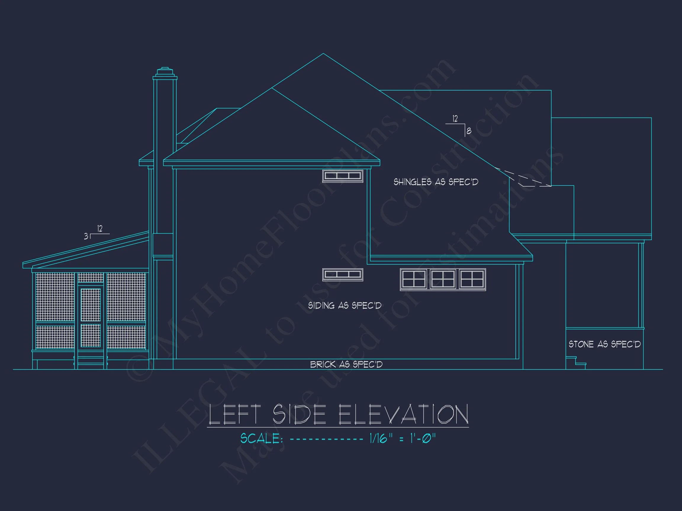 17-2007 HOUSE PLAN - Tudor House Floor Plan with CAD Designs and 2 Stories 7 Tudor house Floor Plan with CAD Designs and 2 Stories