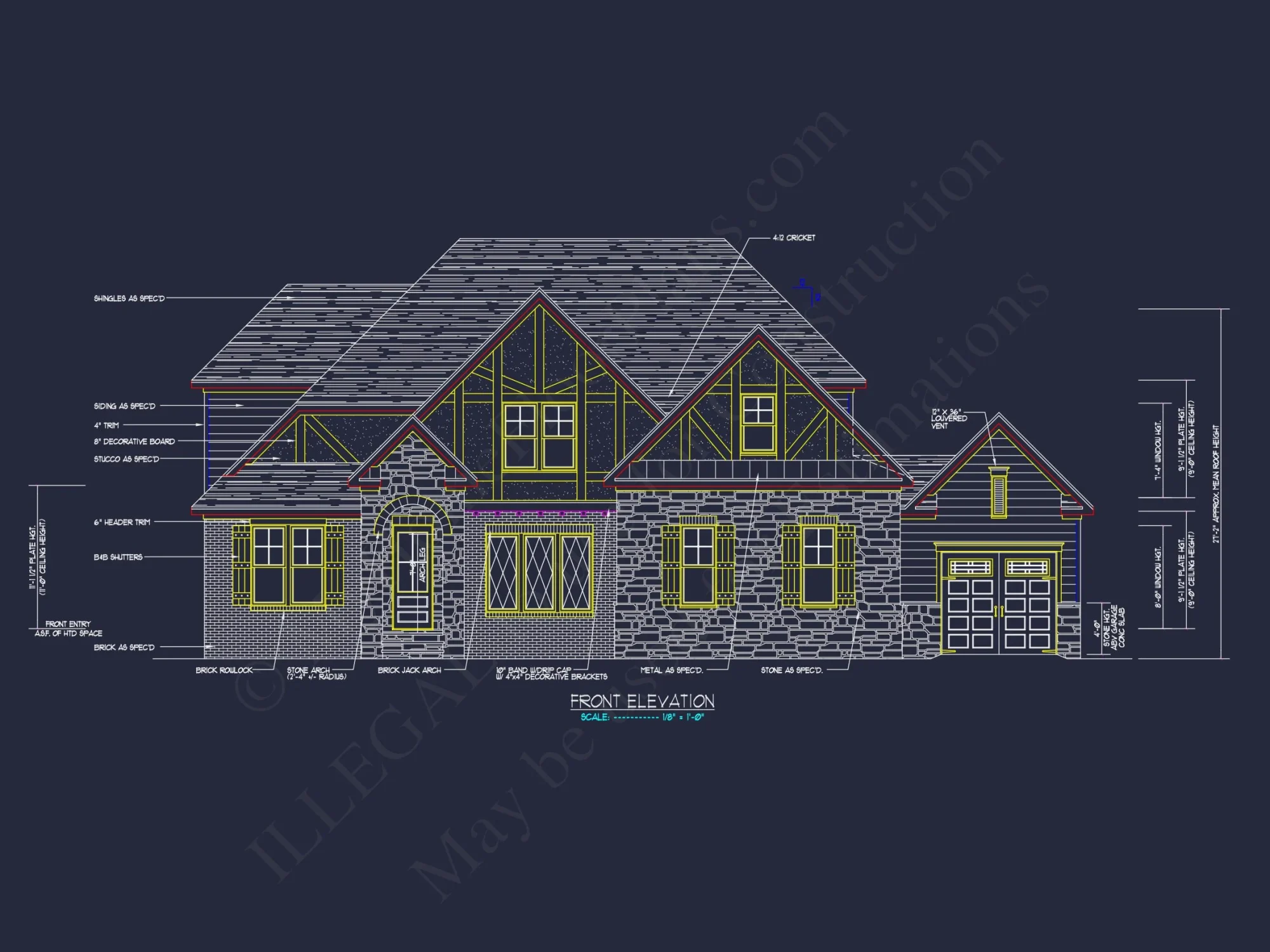 Tudor house Floor Plan with CAD Designs and 2 Stories
