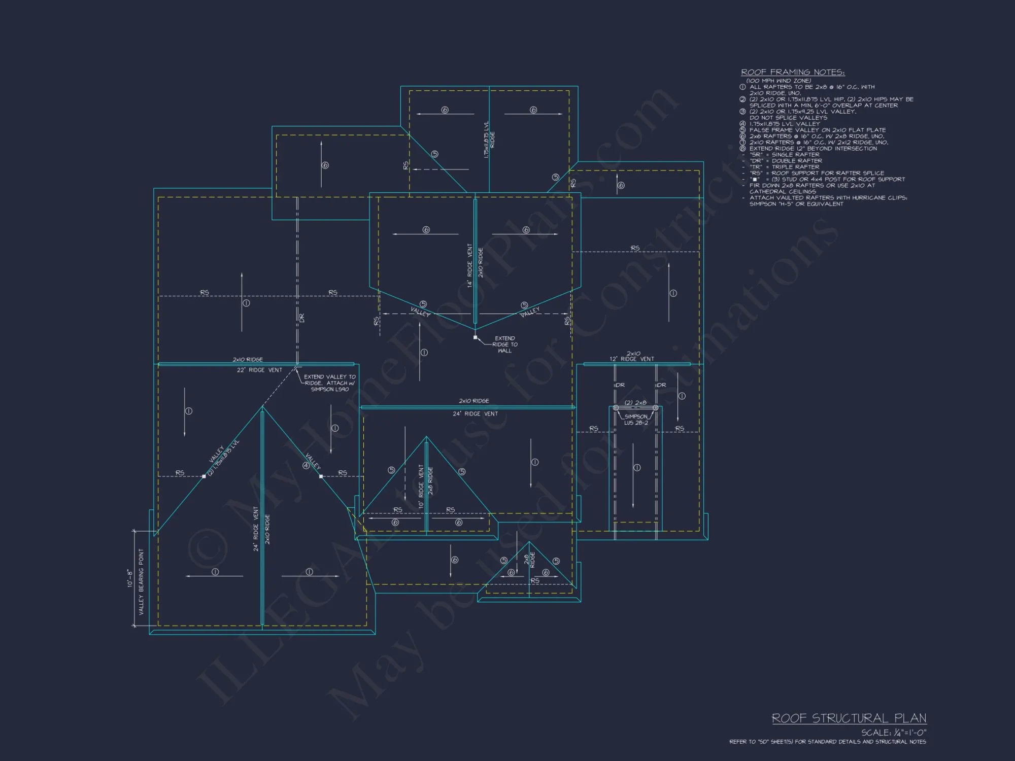 Traditional house Plan with 4 Bedrooms and 2 Floors - CAD Designs