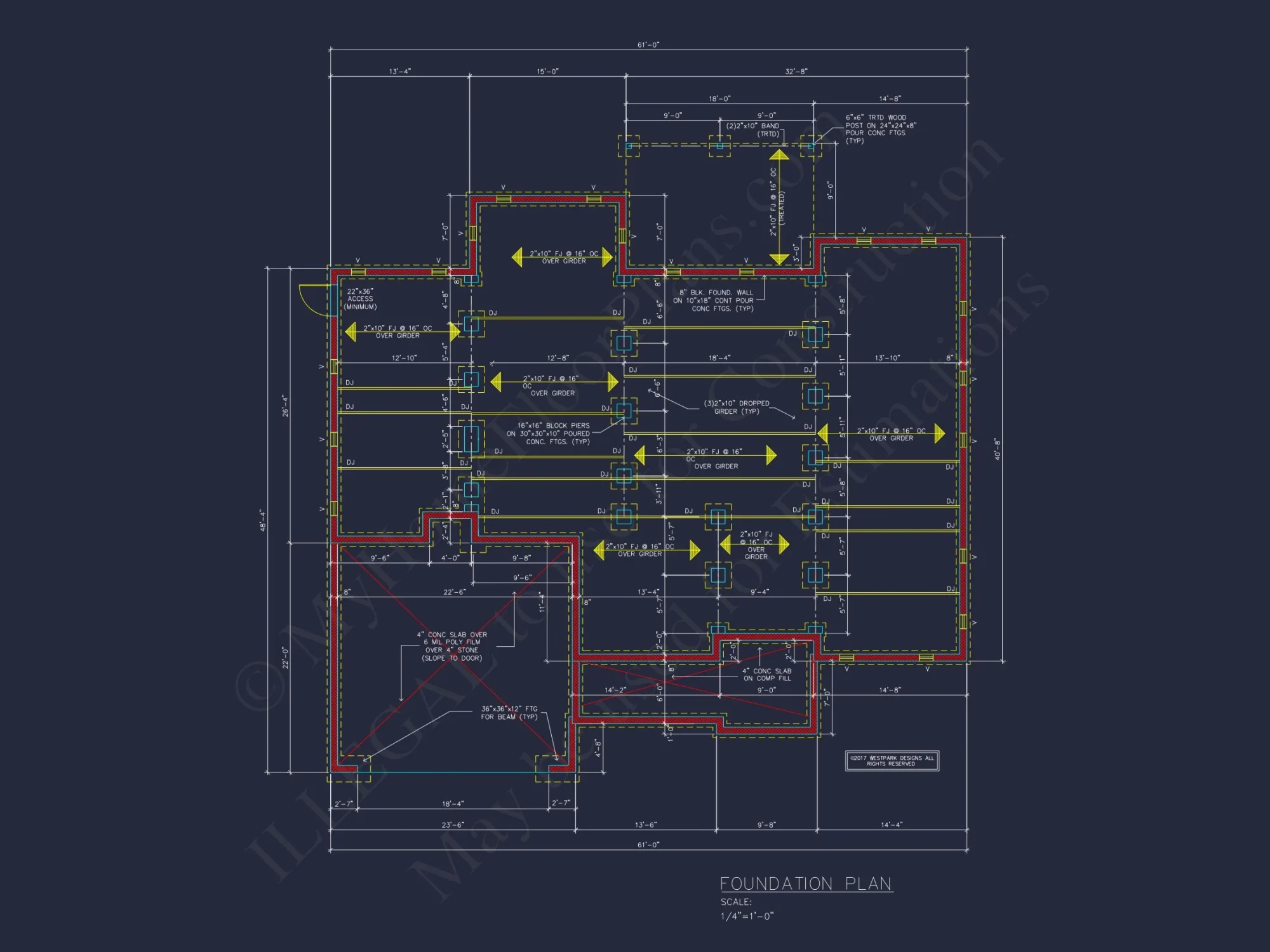 Traditional house Plan with 4 Bedrooms and 2 Floors - CAD Designs