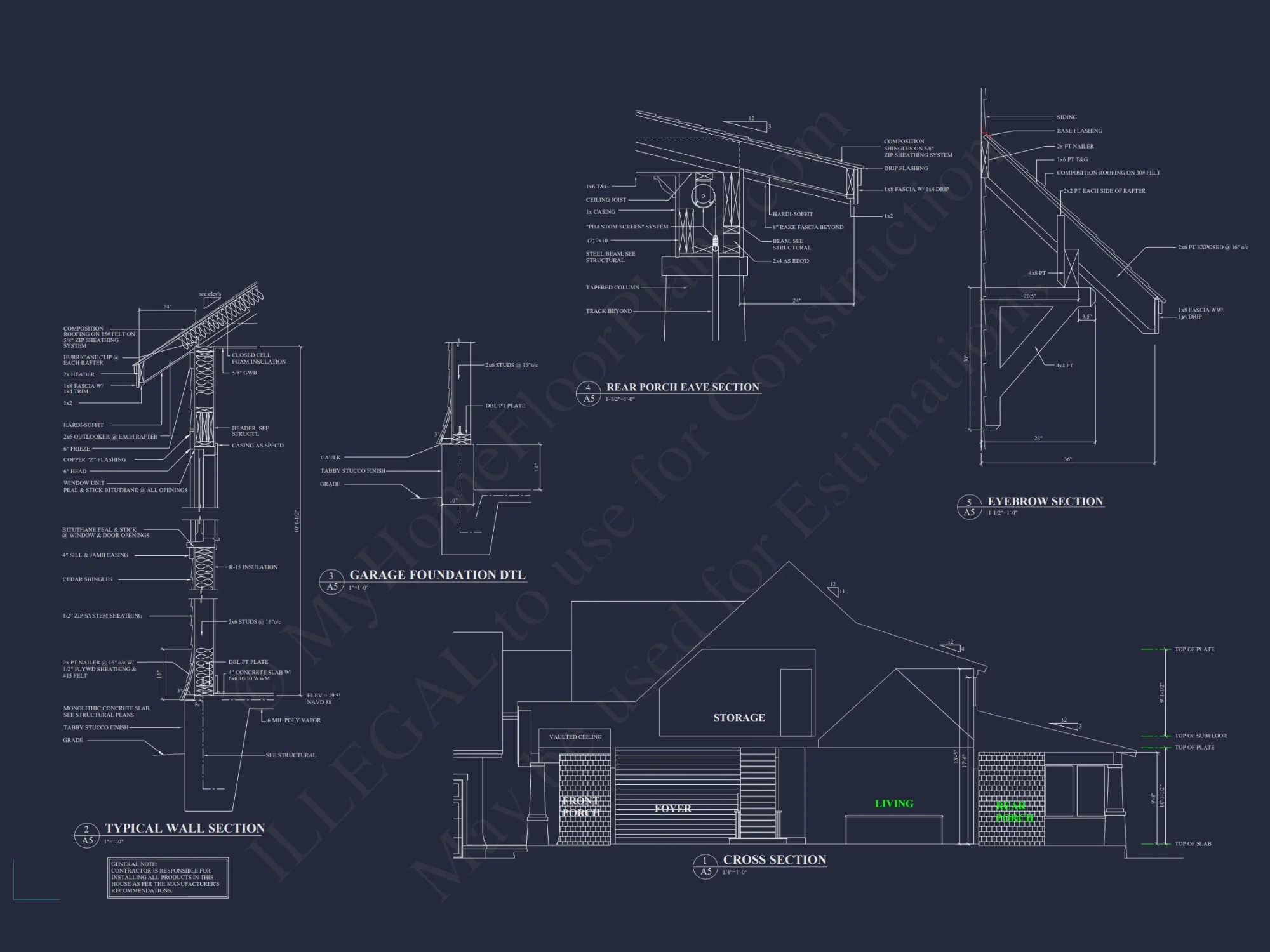 Elegant house Plan with CAD Blueprints for Modern Architecture