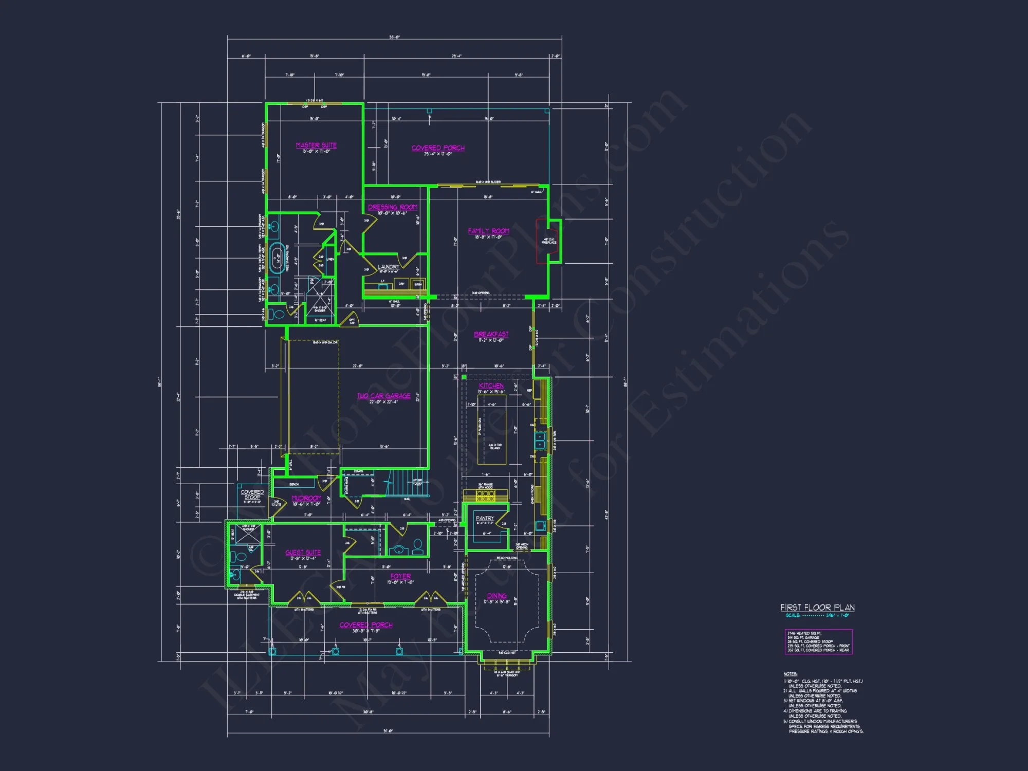 Elegant house Plan with 2 Story Floor Plans