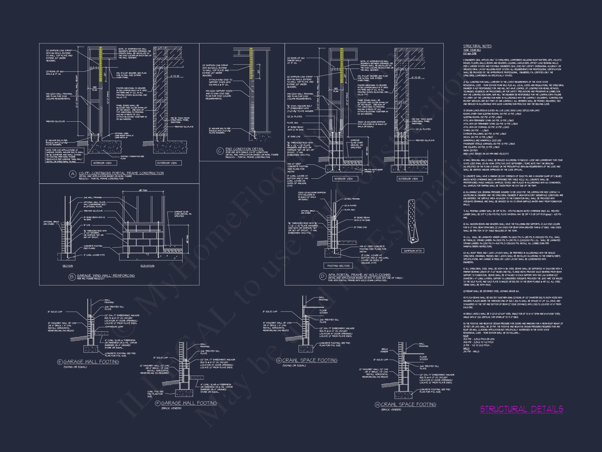 Graceful 2-Story house Plan with Architectural CAD Blueprint Designs