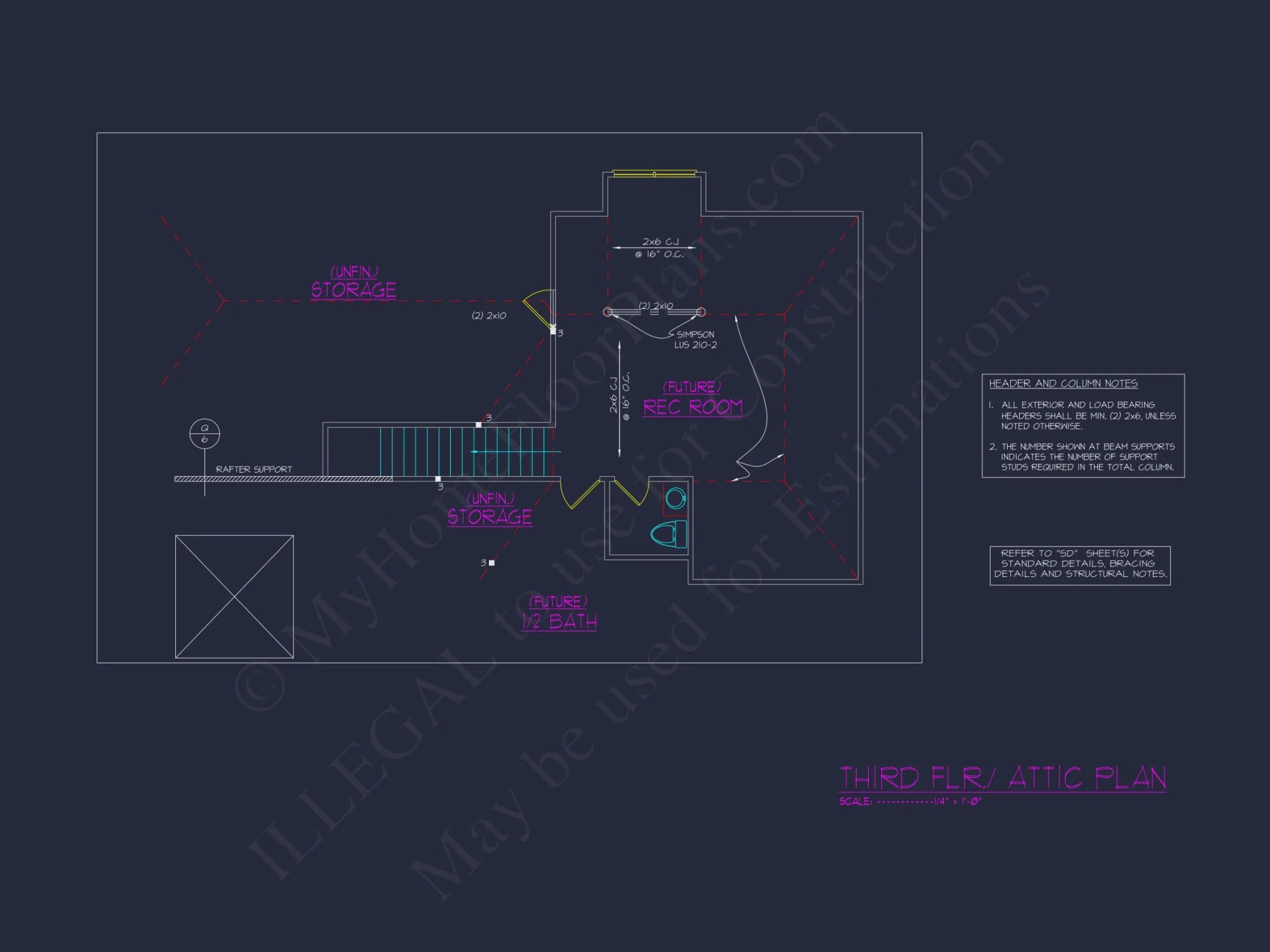 Graceful 2-Story house Plan with Architectural CAD Blueprint Designs