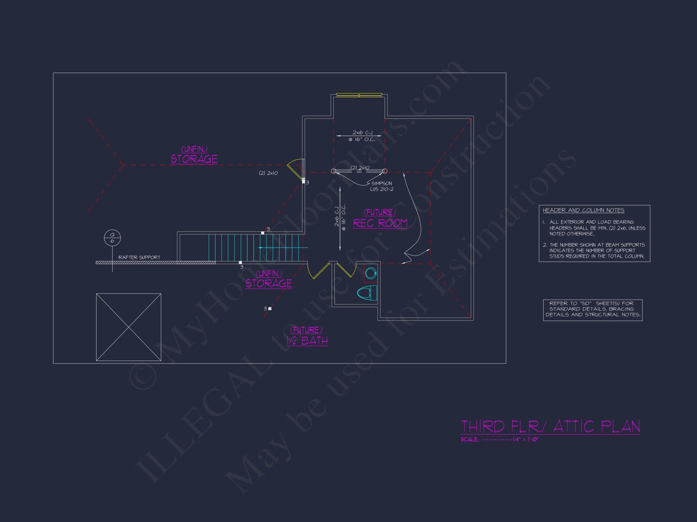 Graceful 2-Story house Plan with Architectural CAD Blueprint Designs