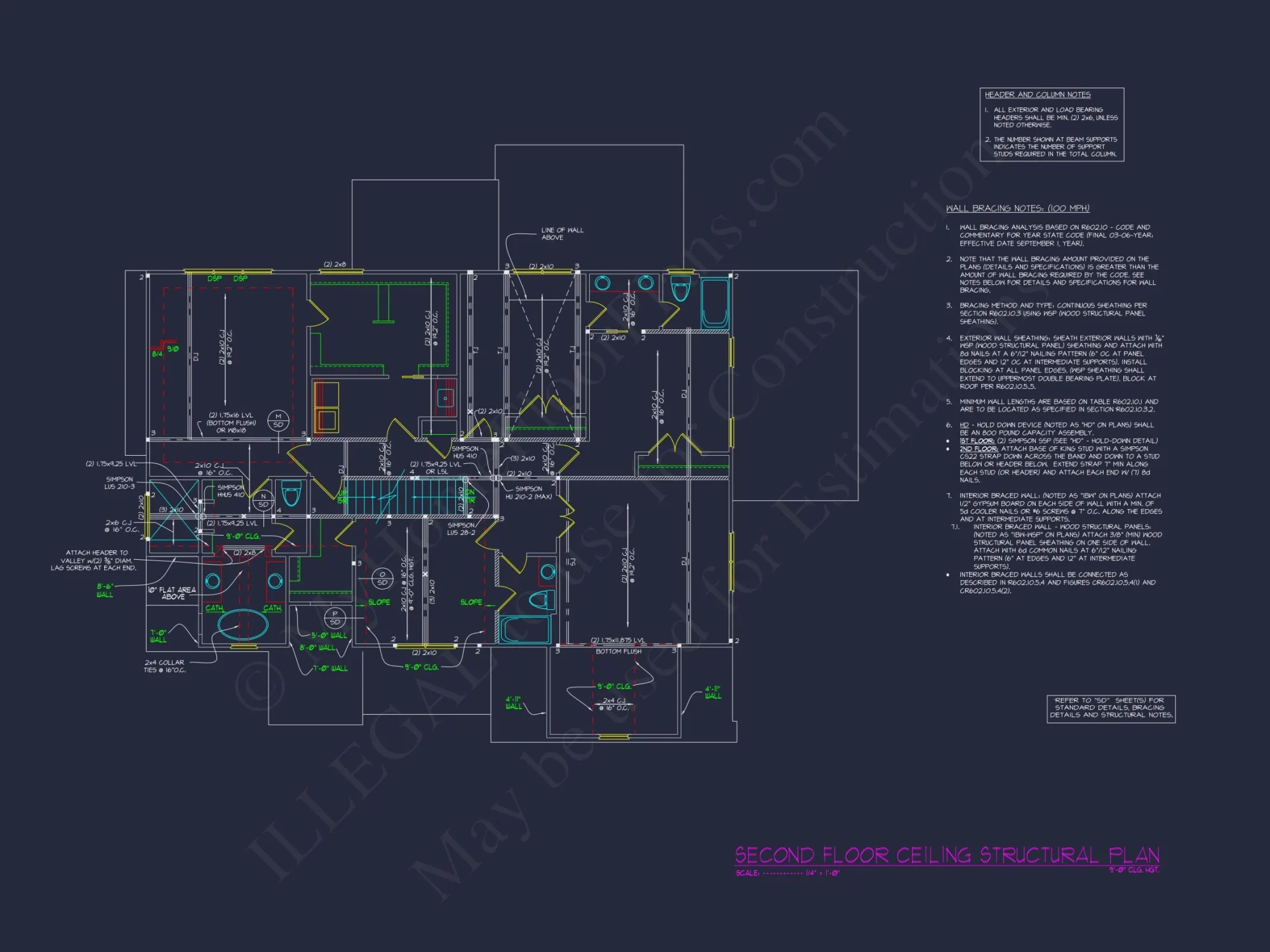 Graceful 2-Story house Plan with Architectural CAD Blueprint Designs