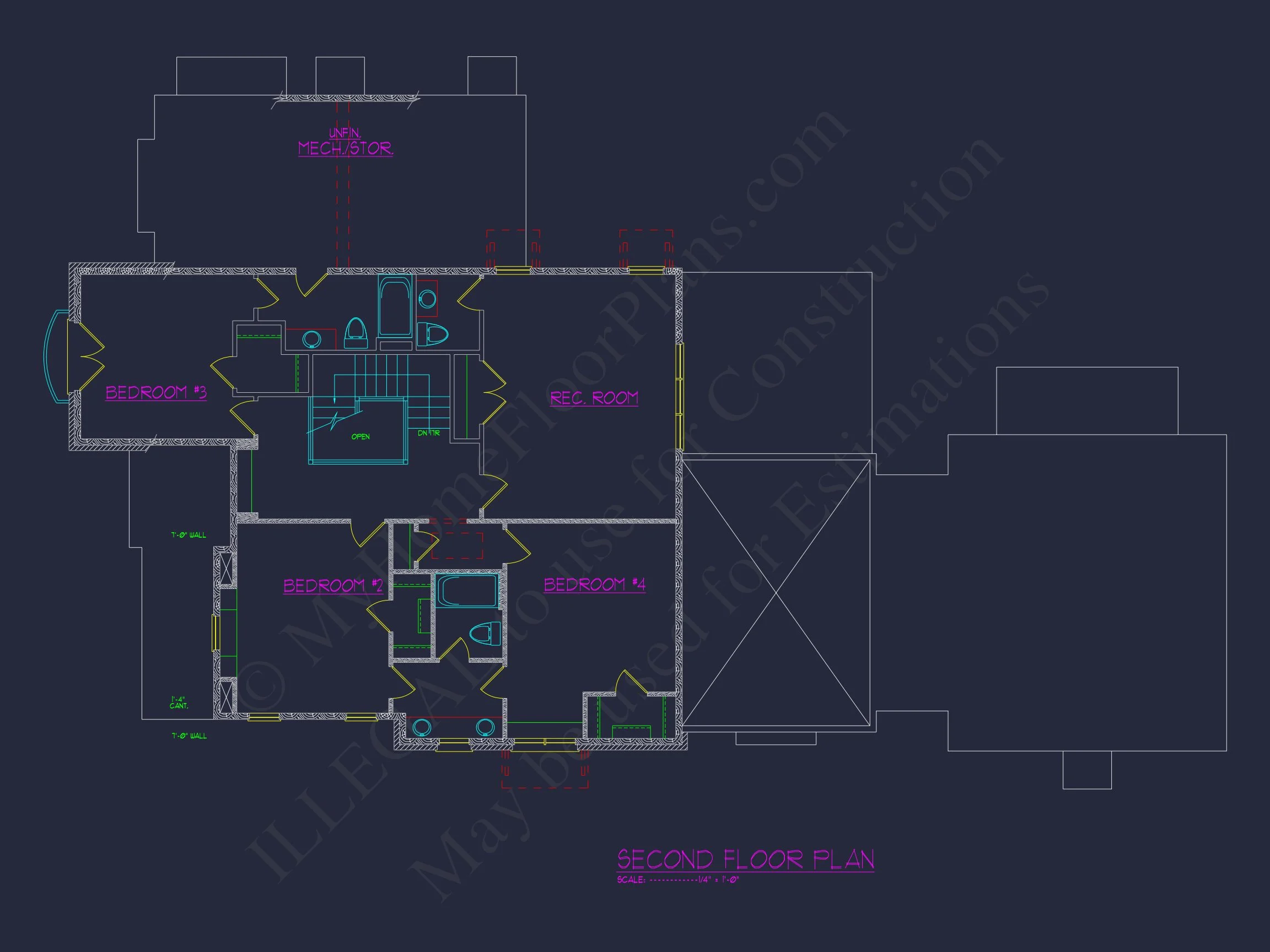 Elegant house Plan with CAD Architecture Designs & Floor Plan