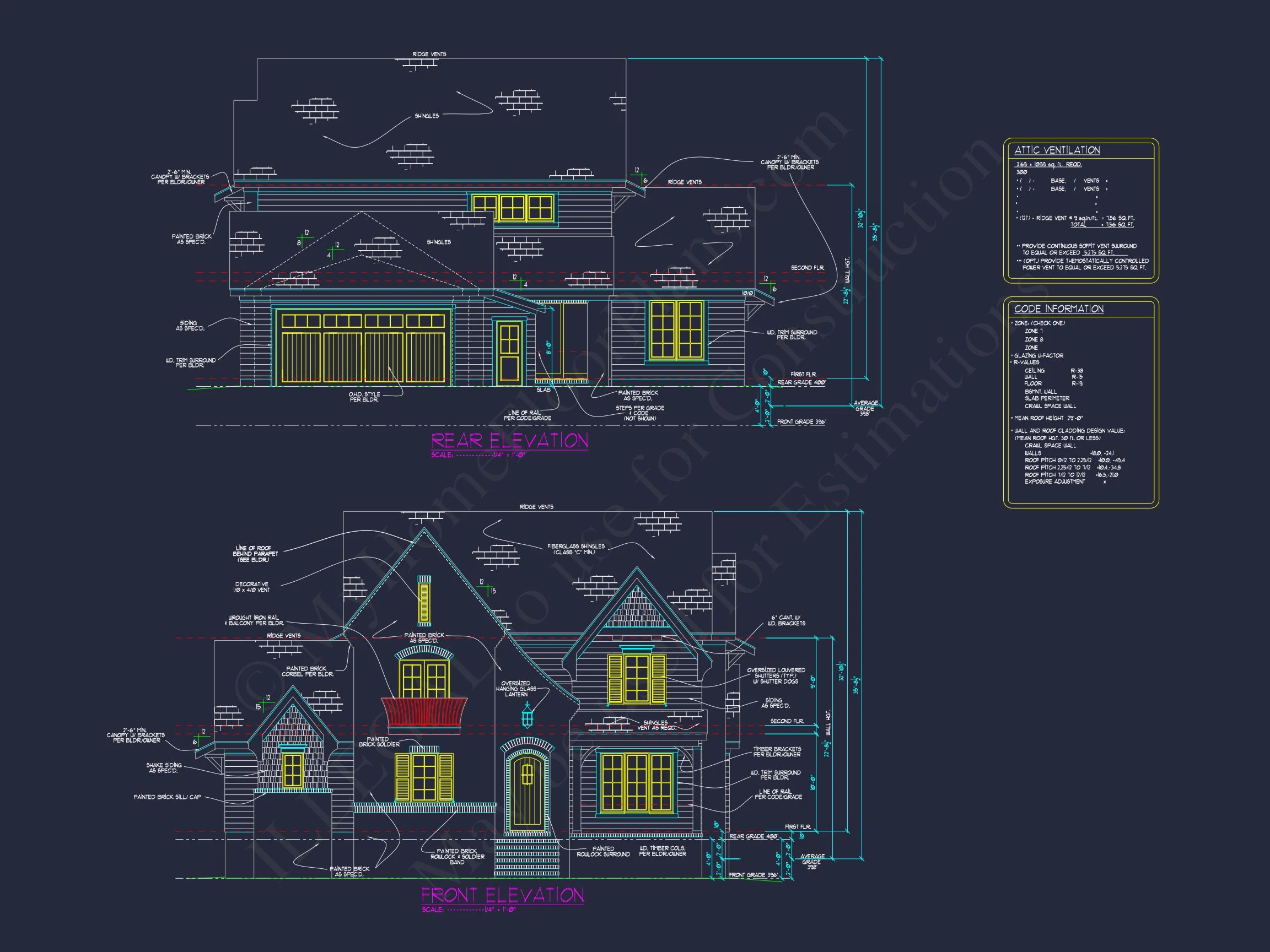 Elegant house Plan with CAD Architecture Designs & Floor Plan
