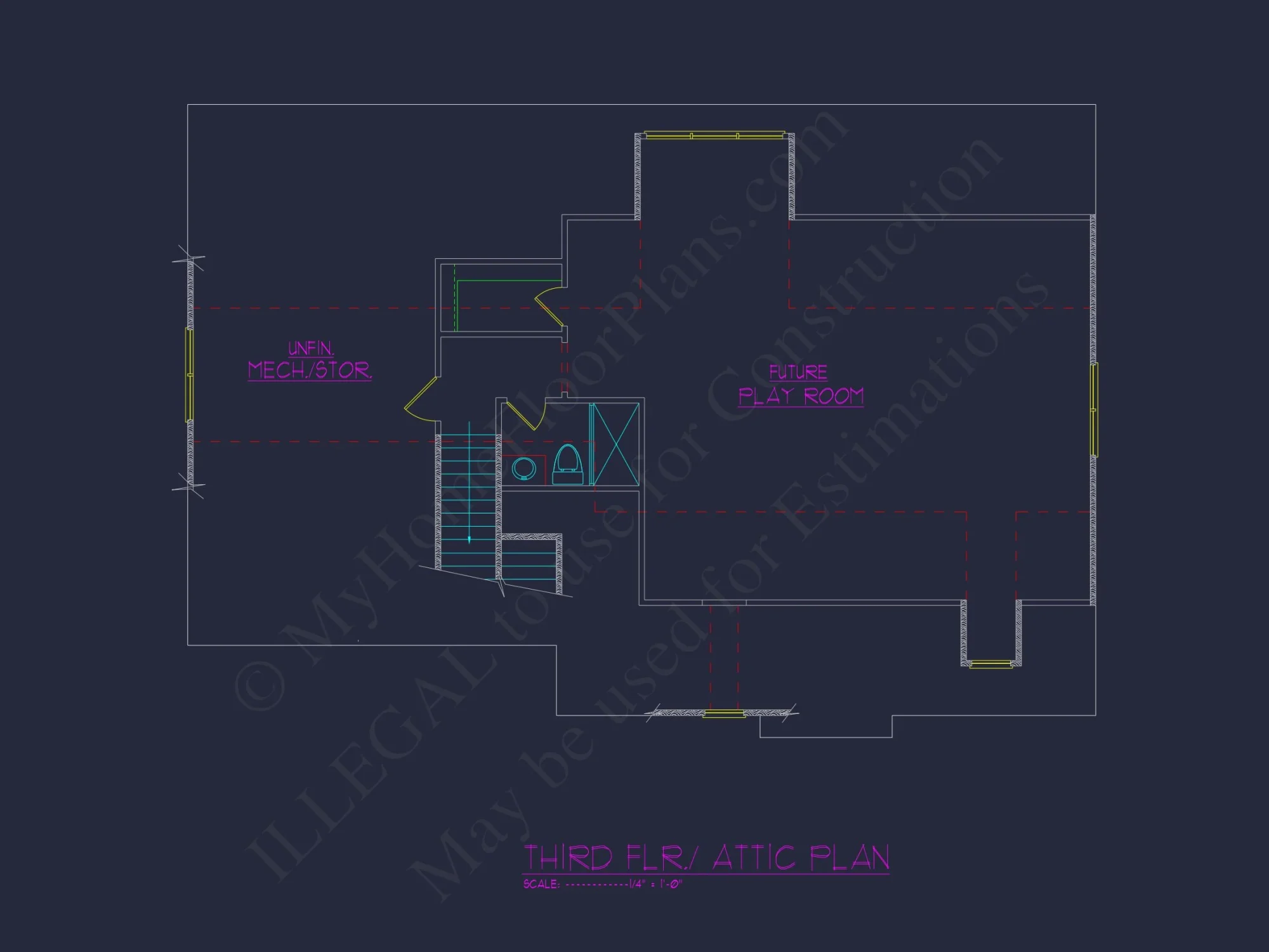 Charming 2.5 Story house Design with Spacious Floor Plan and CAD Blueprint