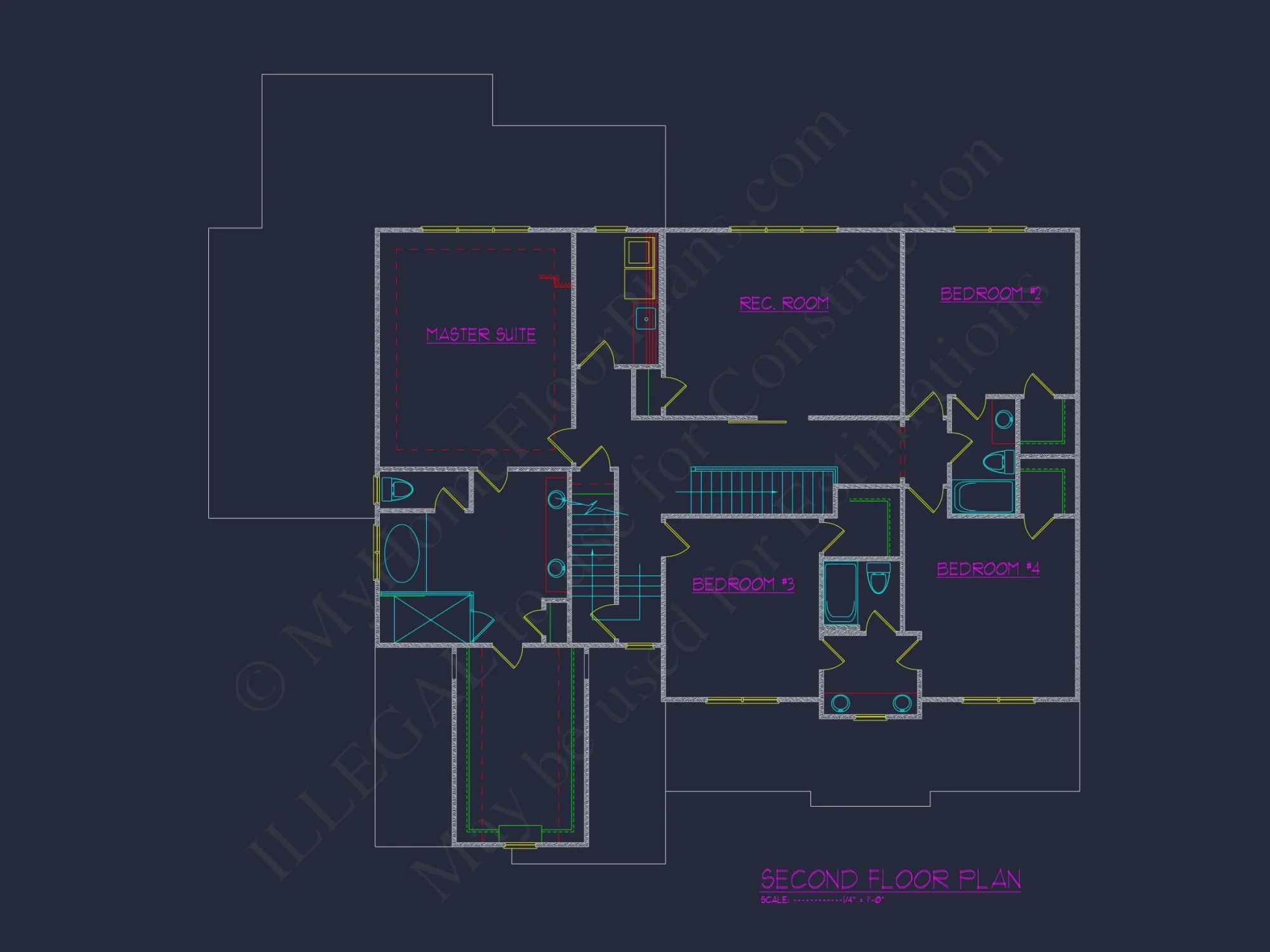 Charming 2.5 Story house Design with Spacious Floor Plan and CAD Blueprint