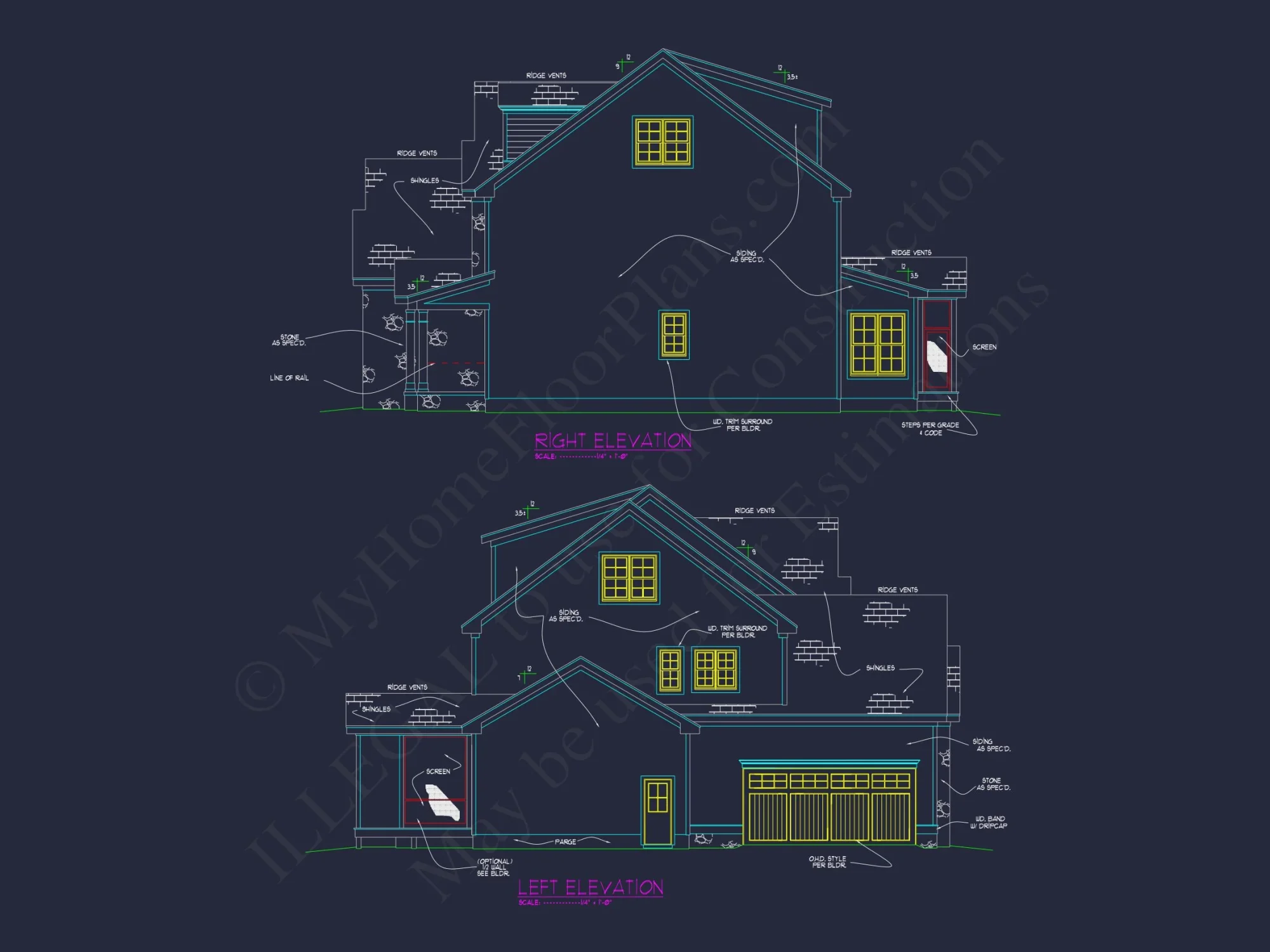 Charming 2.5 Story house Design with Spacious Floor Plan and CAD Blueprint