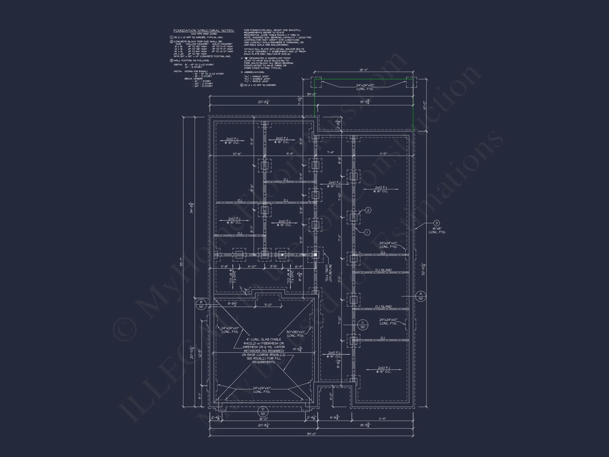 Modern Farmhouse Floor Plan with CAD Designs & Features