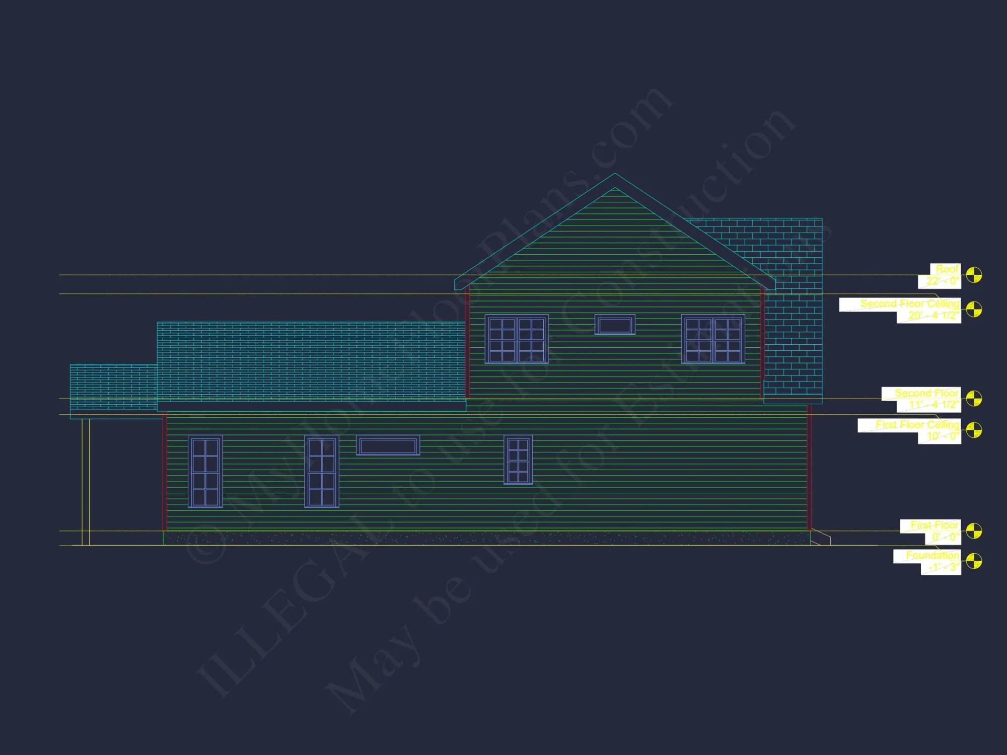 Modern Farmhouse Floor Plan with CAD Designs & Features