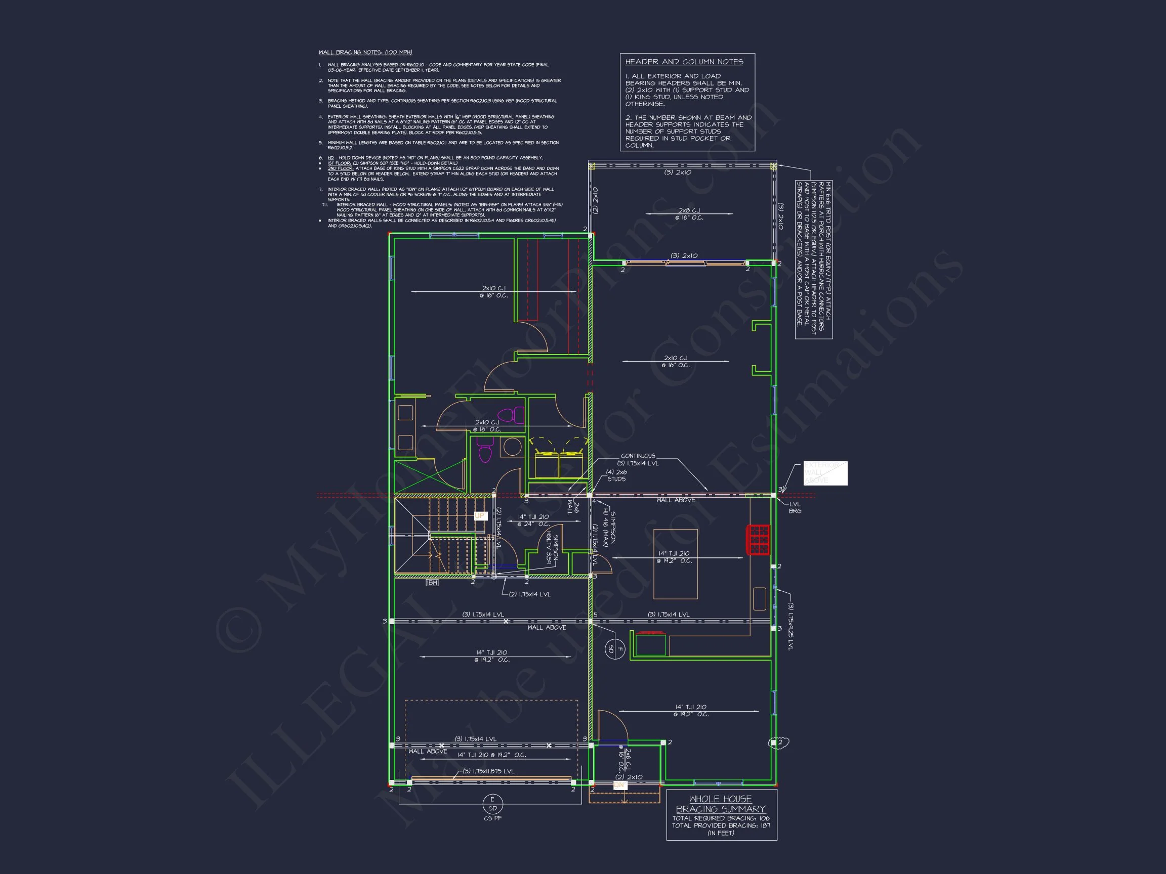 Modern Farmhouse Floor Plan with CAD Designs & Features