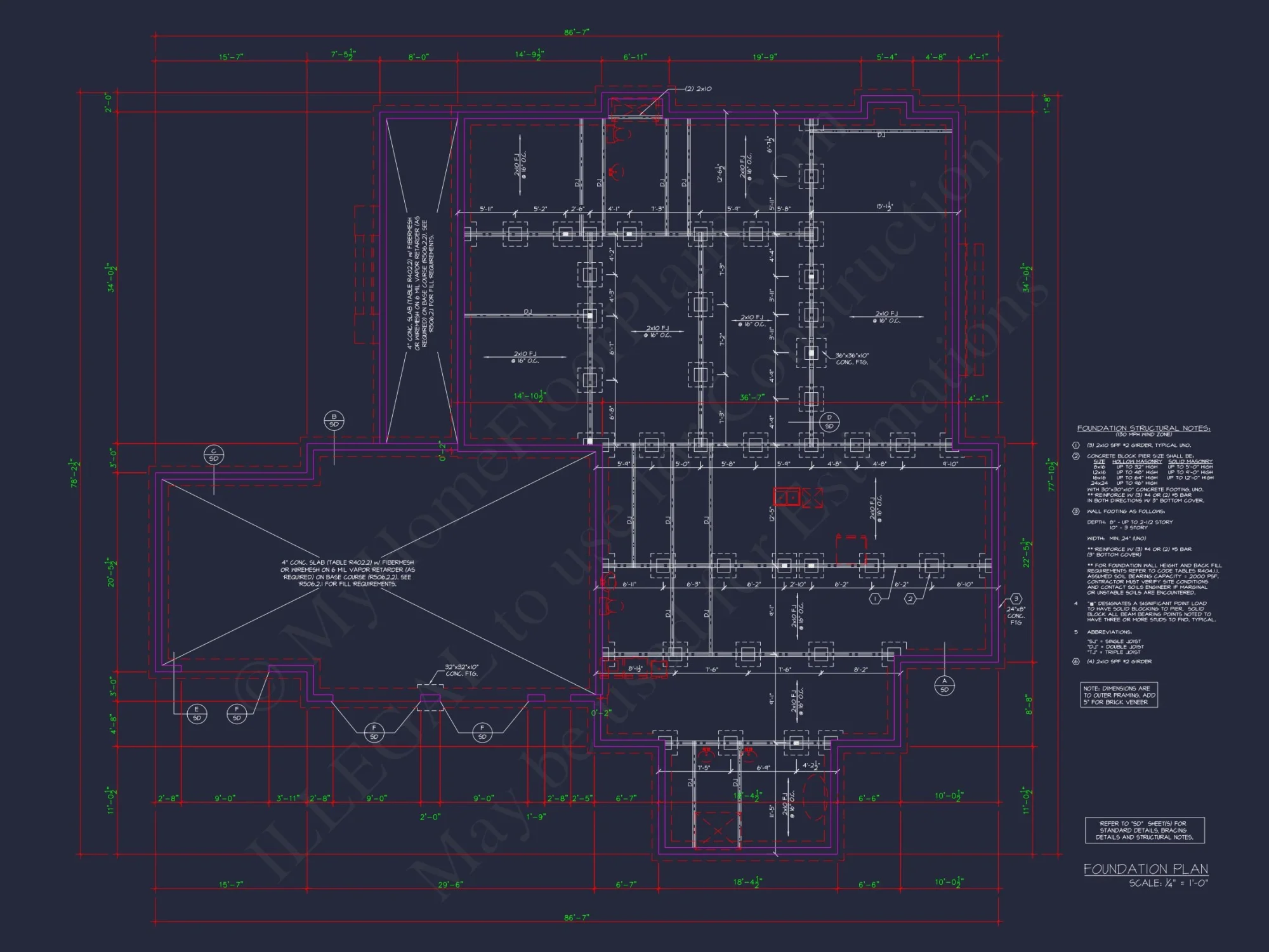 Spacious house Plan with 2-Story Designs, 4 Bedrooms & CAD