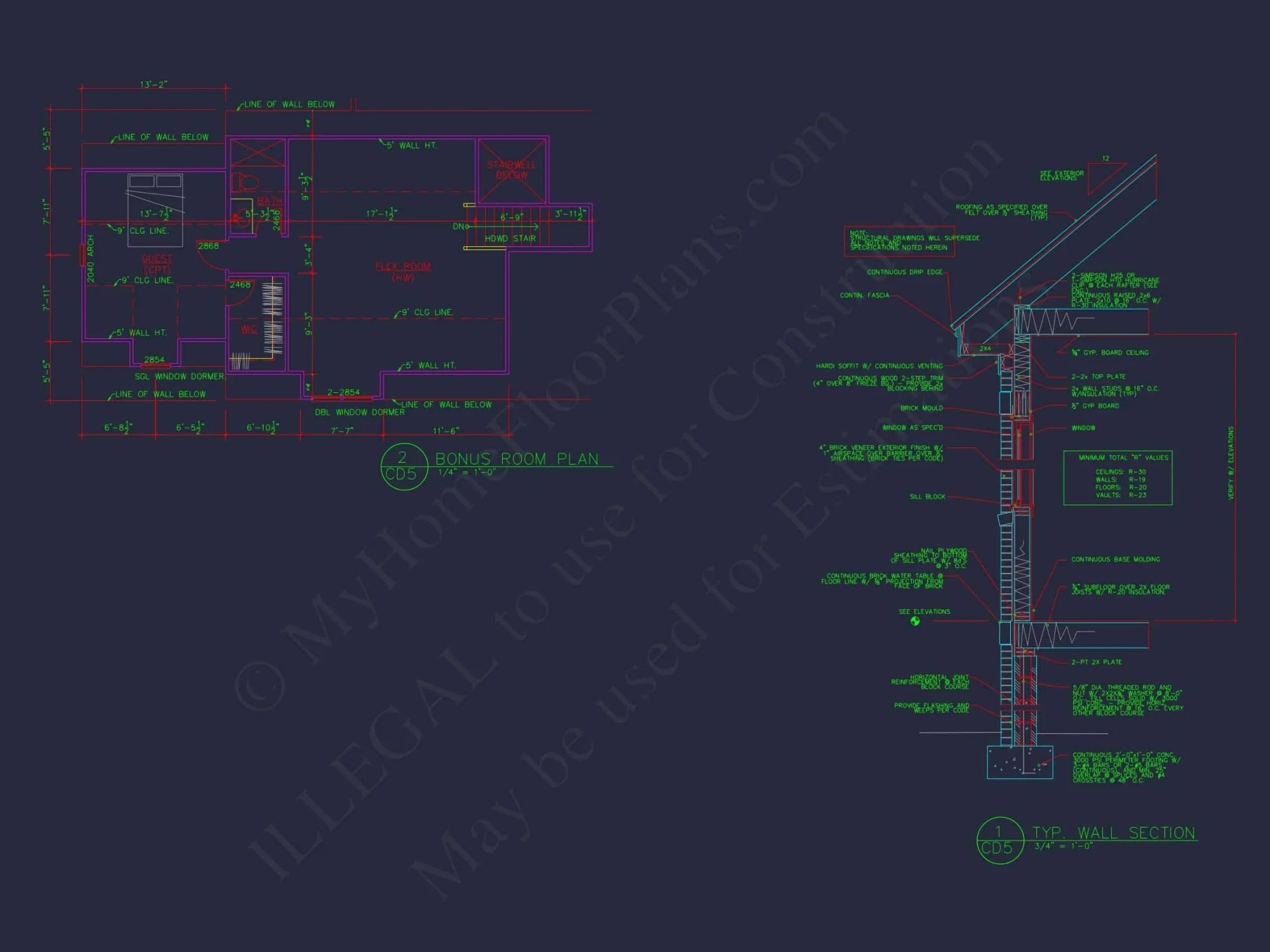 Spacious house Plan with 2-Story Designs, 4 Bedrooms & CAD