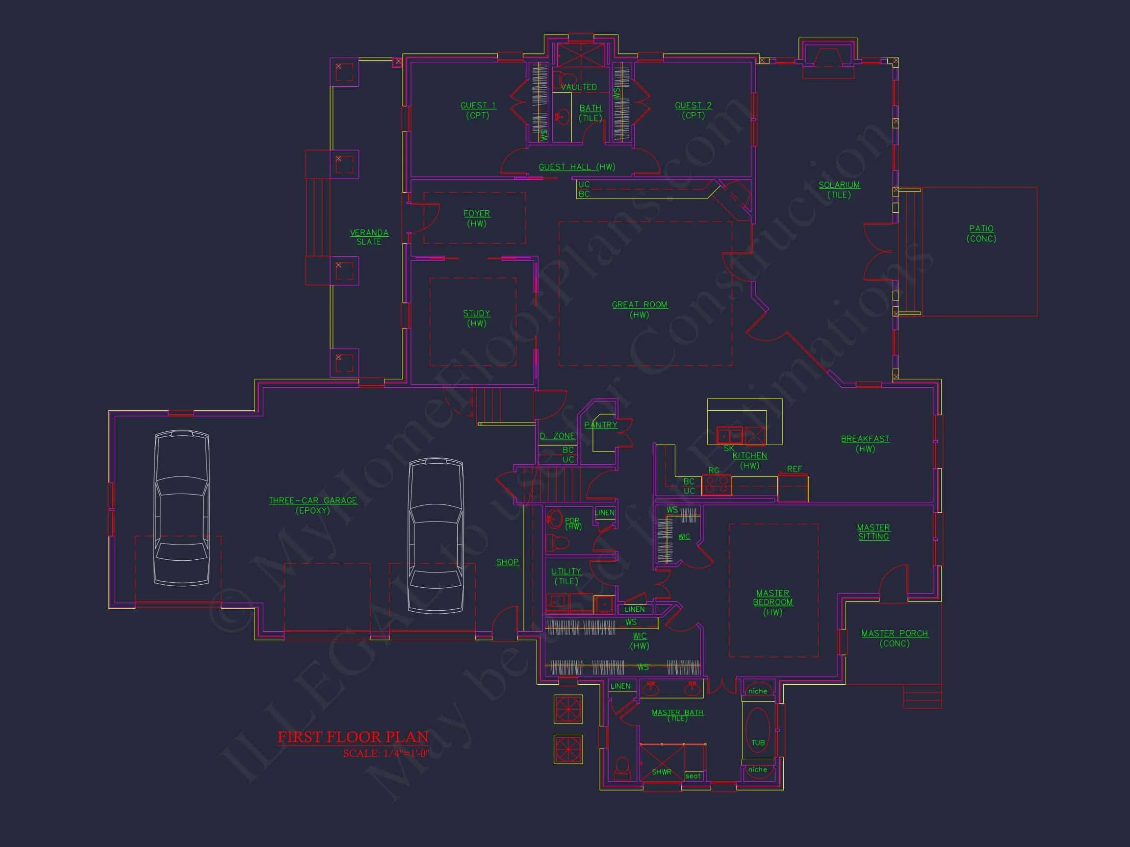 17-1712 HOUSE PLAN - Spacious House Plan with 2-Story Designs, 4 Bedrooms & CAD 4 Spacious house Plan with 2-Story Designs, 4 Bedrooms & CAD