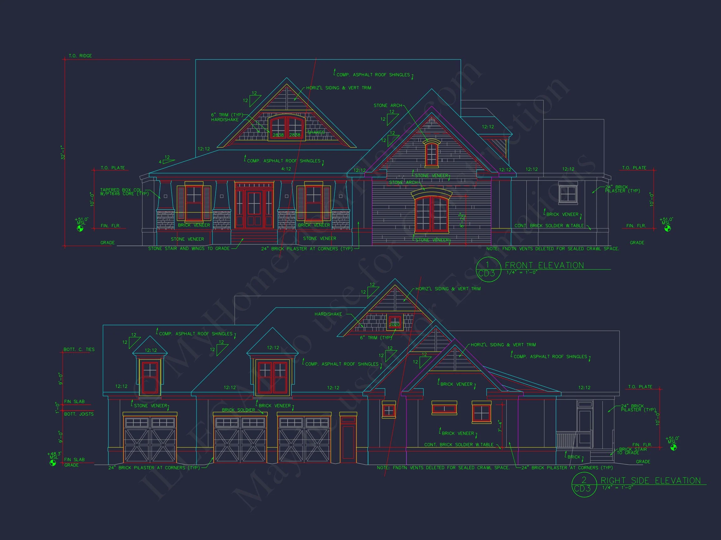 17-1712 HOUSE PLAN - Spacious House Plan with 2-Story Designs, 4 Bedrooms & CAD 2 Spacious house Plan with 2-Story Designs, 4 Bedrooms & CAD